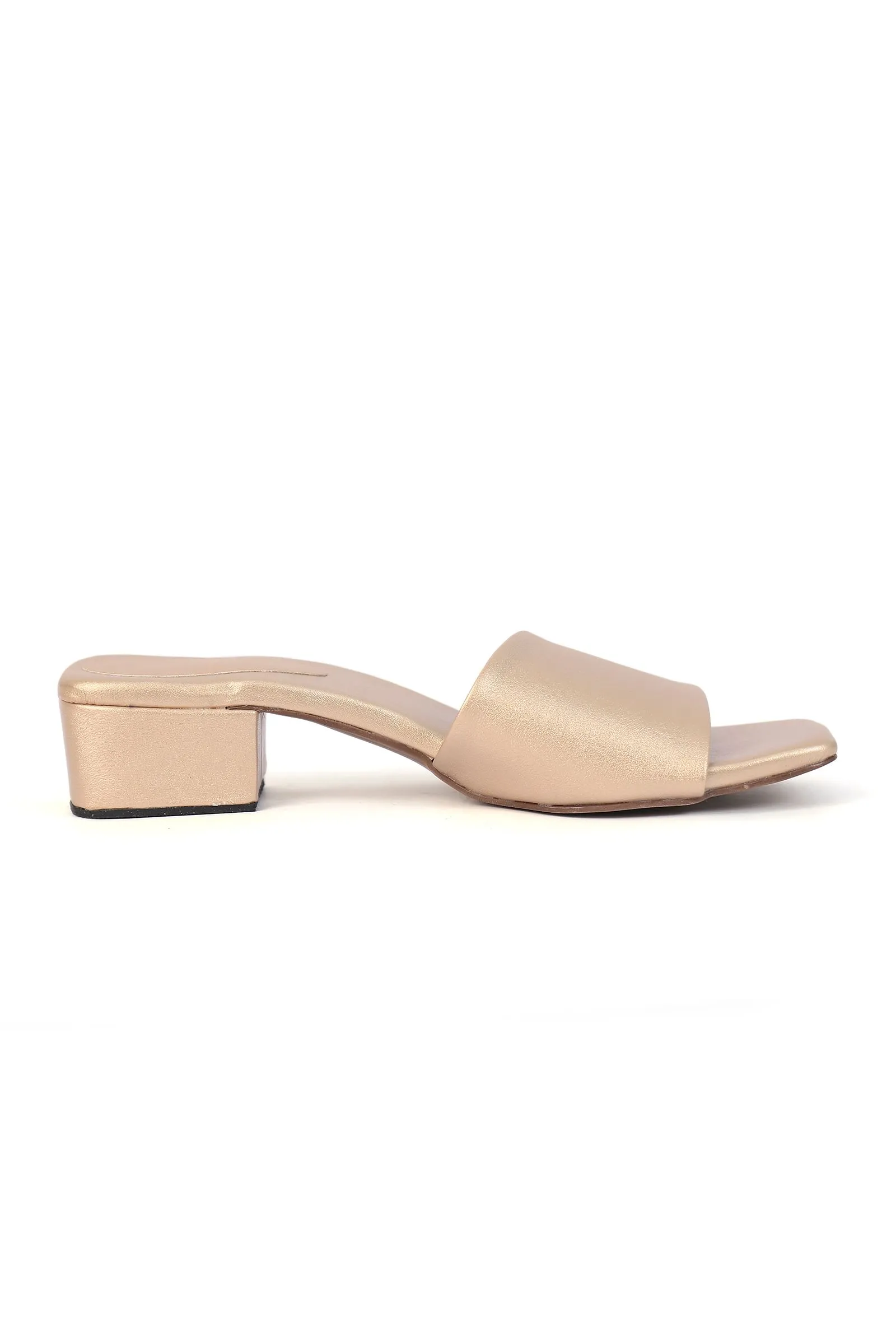 Light Golden Cruelty Free Leather Heels