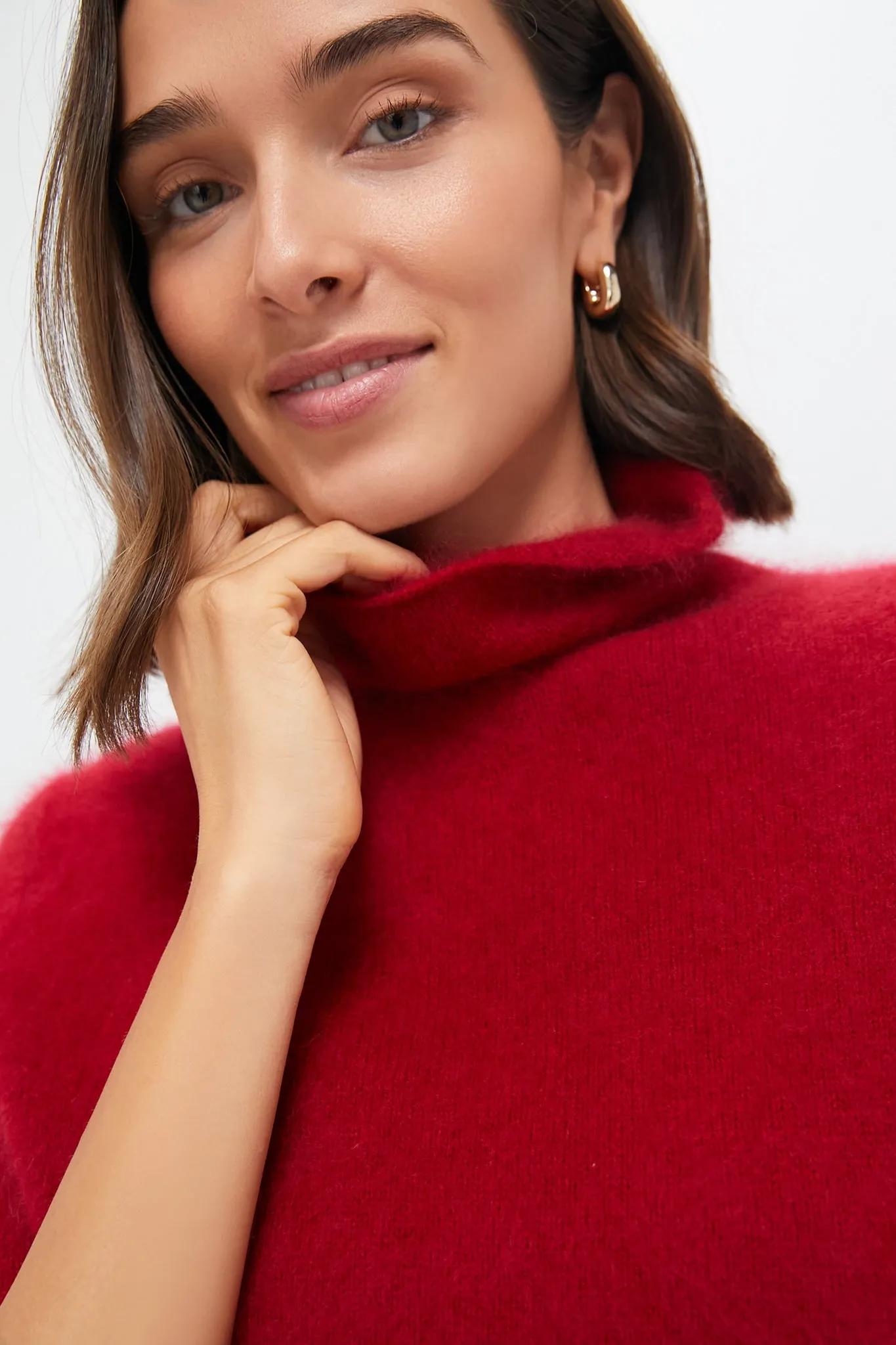 Lipstick Red Cuddle Turtleneck