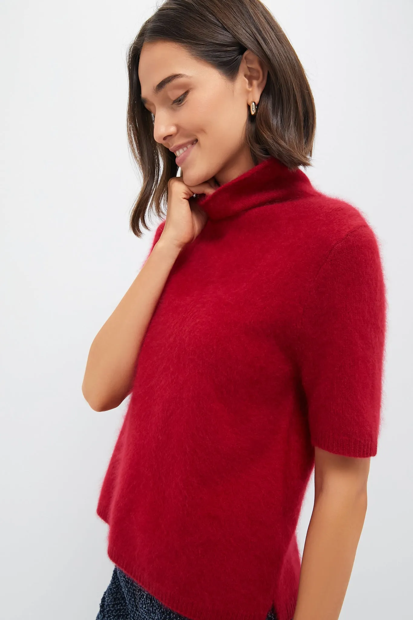 Lipstick Red Cuddle Turtleneck