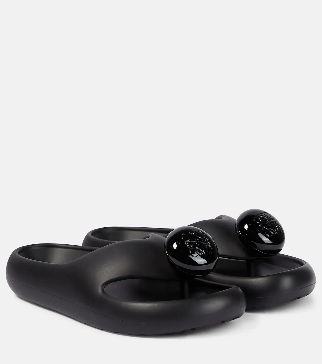 Loewe Bubble Strappy Sandals, Black