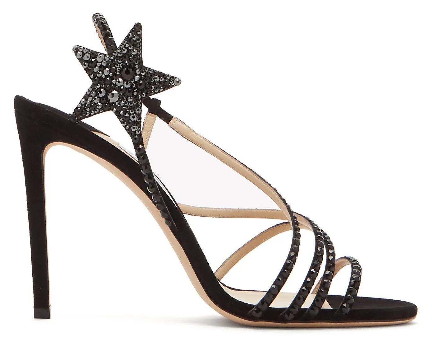 'Lynn' 100 Crystal-Embellished Suede Sandals