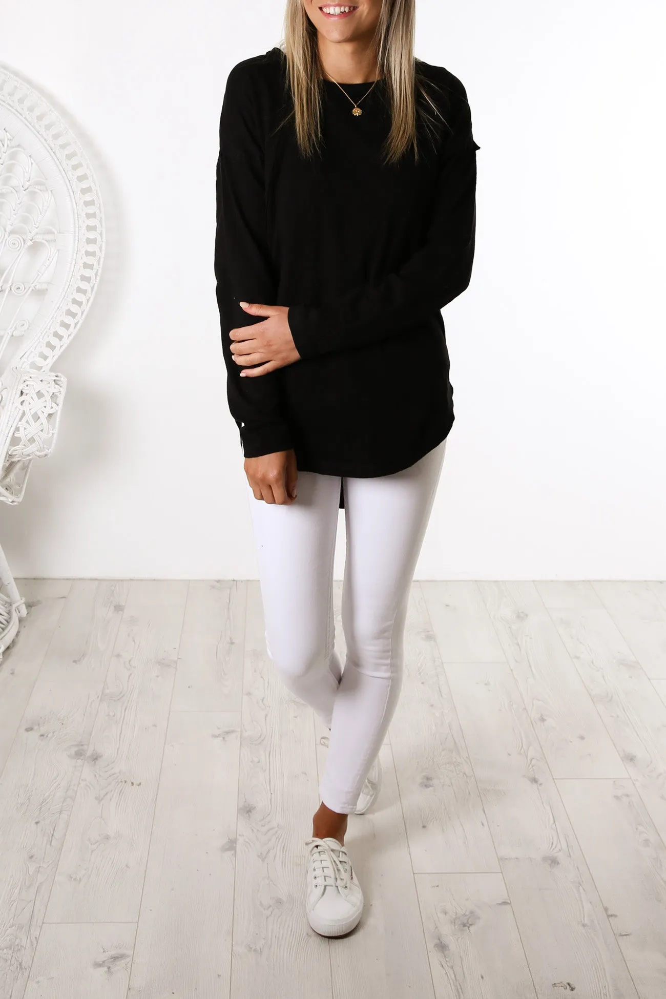 Mackenzie Long Sleeve Crew Black