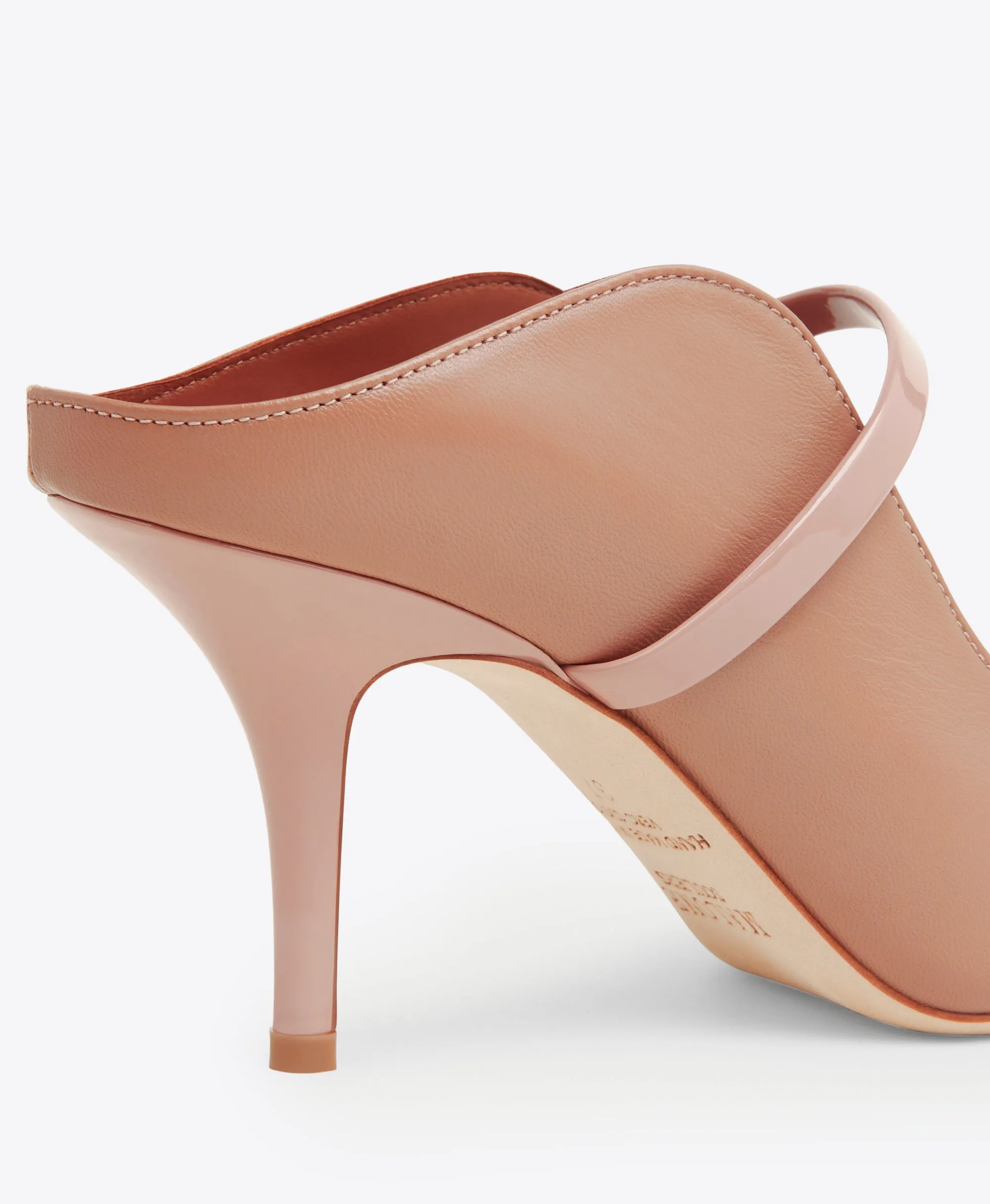 Maureen 70 Blush Leather Mules