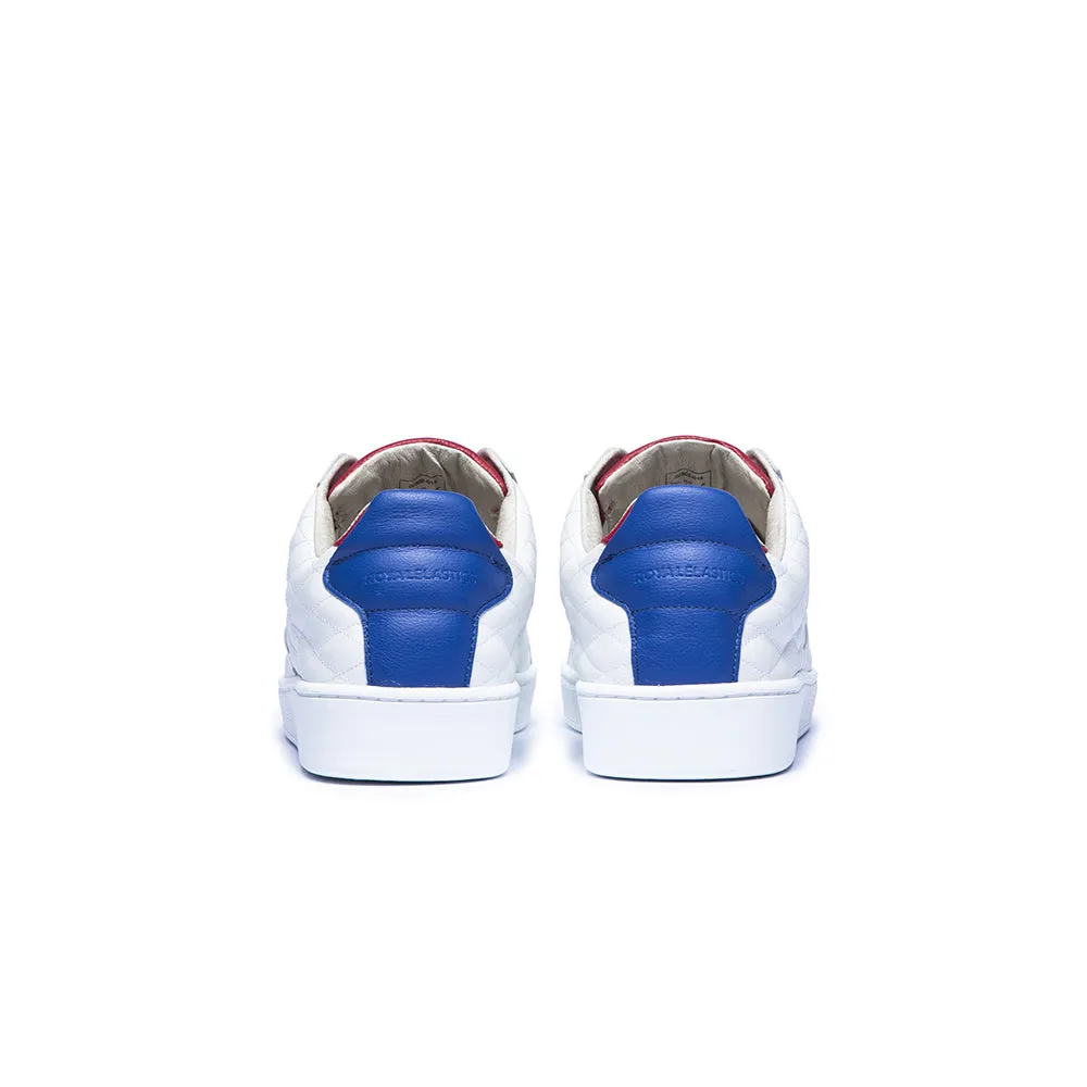 Men's Icon SBI White Blue Leather Sneakers 02502-015