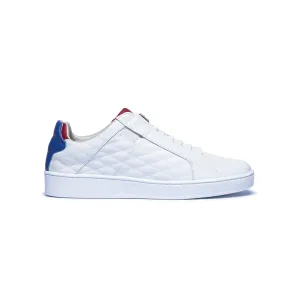 Men's Icon SBI White Blue Leather Sneakers 02502-015