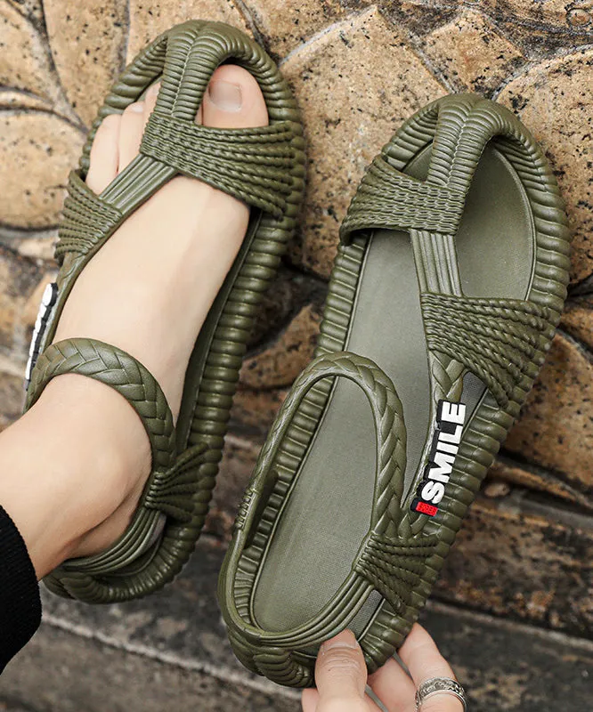 Men's Summer Army Green Anti slip Outdoor Beach Sandals JJ027