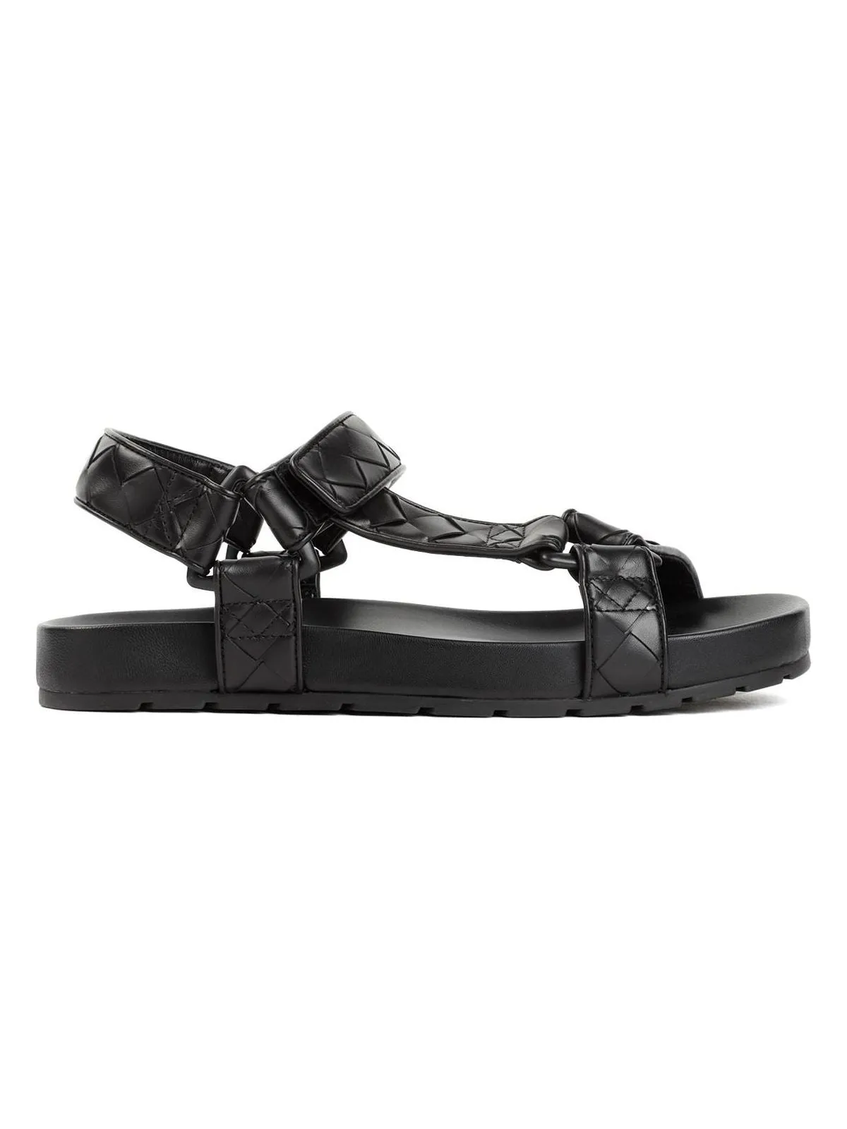 Men's Trip Leather Sandals in Black | Size 43 | 775305V3HB0 Color 1000