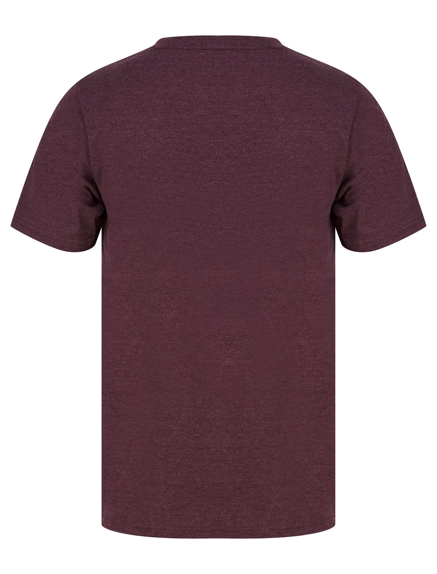 Michel Motif Cotton Jersey T-Shirt in Wine Tasting Marl - Tokyo Laundry