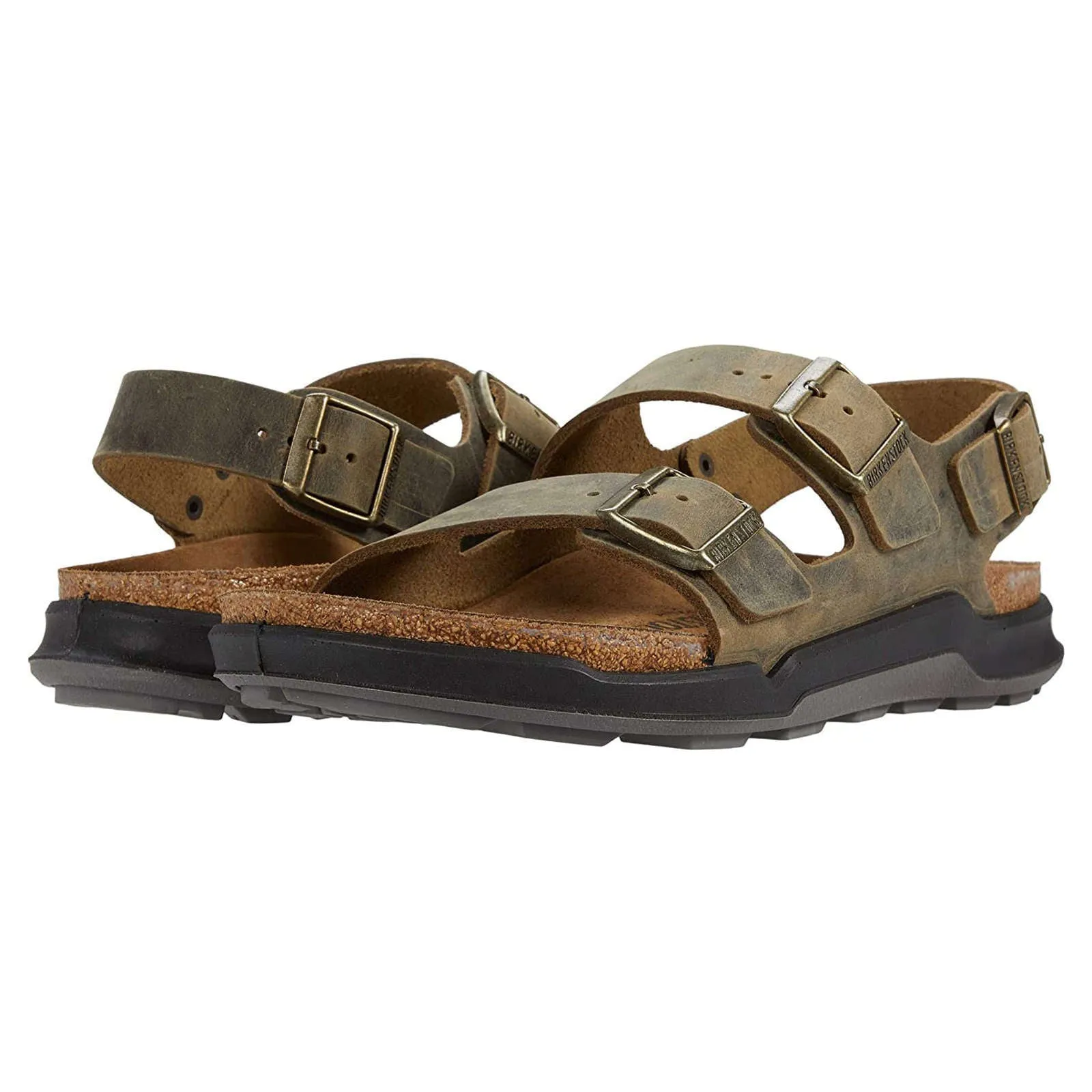 Milano CT Oiled Nubuck Leather Men's Ankle Strap Sandals