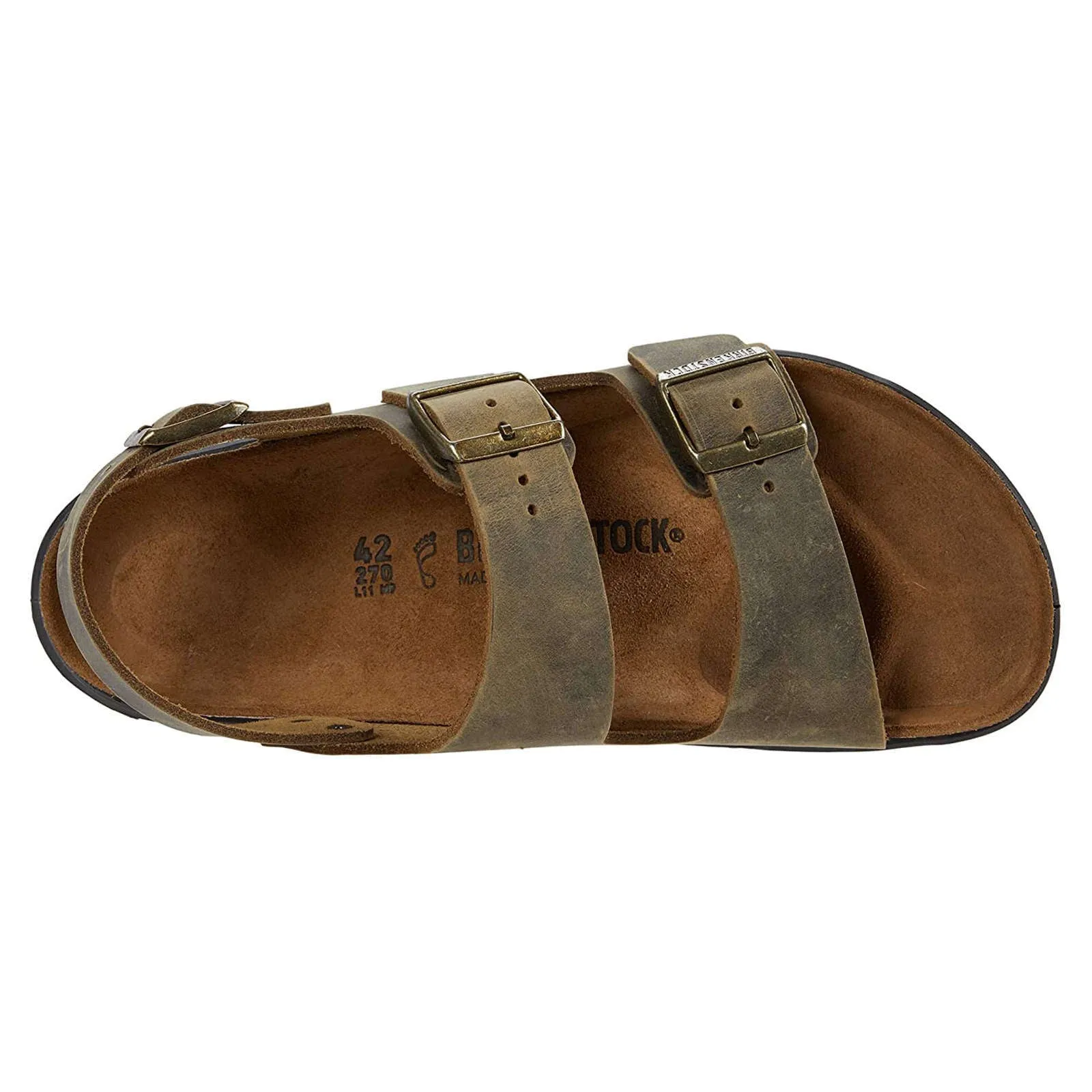 Milano CT Oiled Nubuck Leather Men's Ankle Strap Sandals