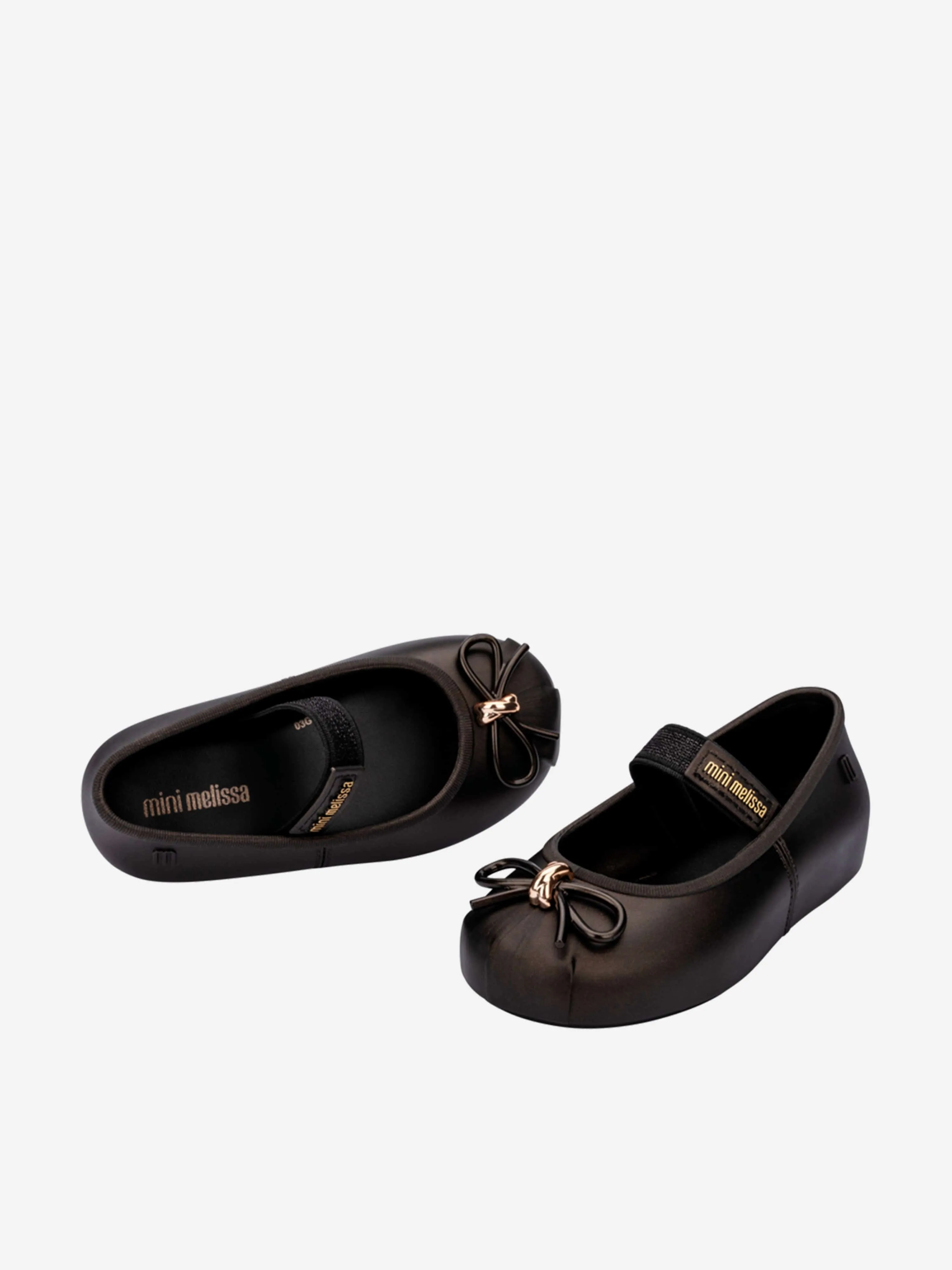 Mini Melissa Girls Sophie Ballet Flats in Black