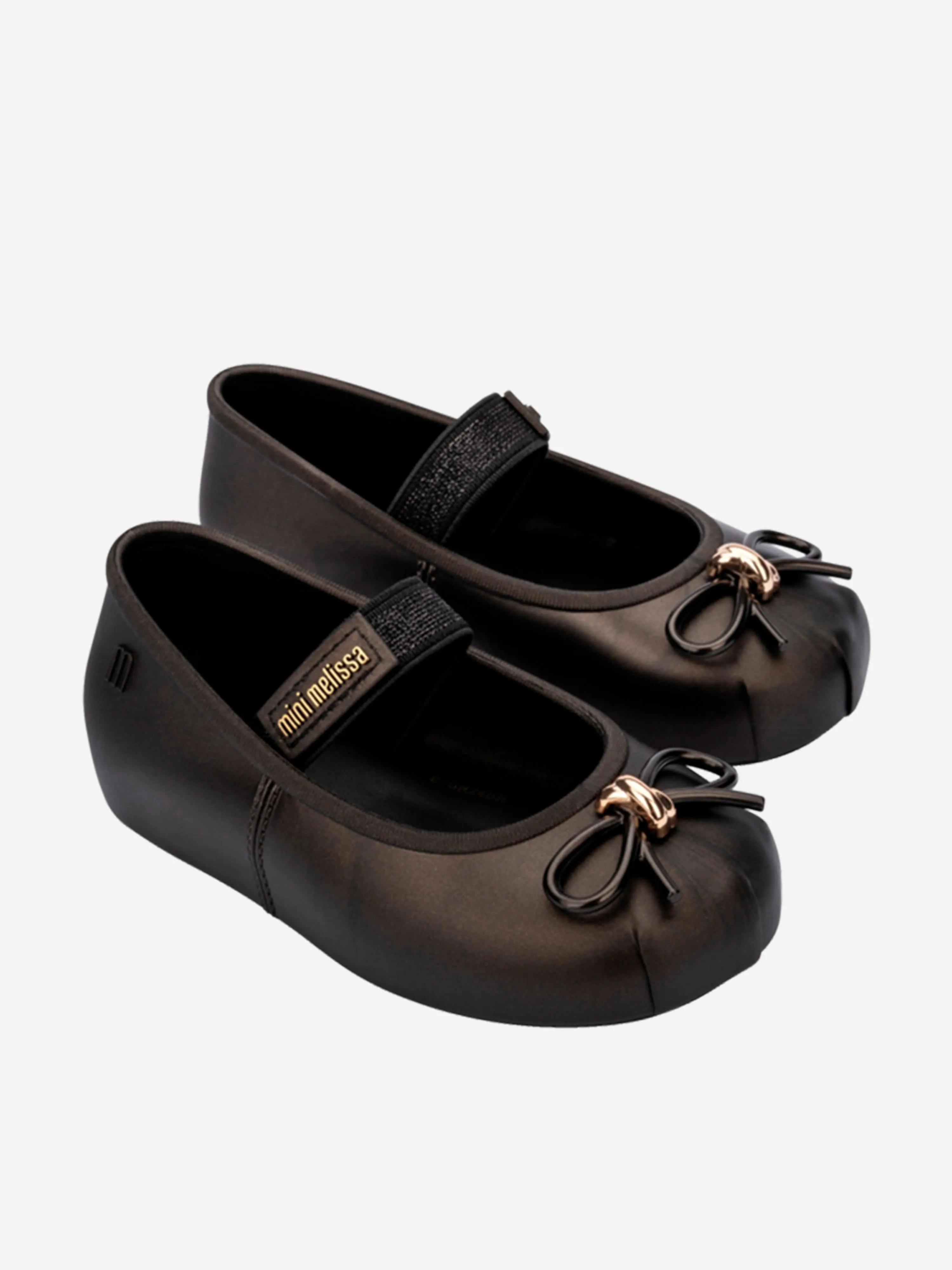 Mini Melissa Girls Sophie Ballet Flats in Black