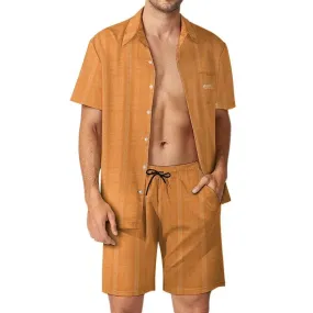 Misha Luxury Men Leisure Beach Suit - Orange