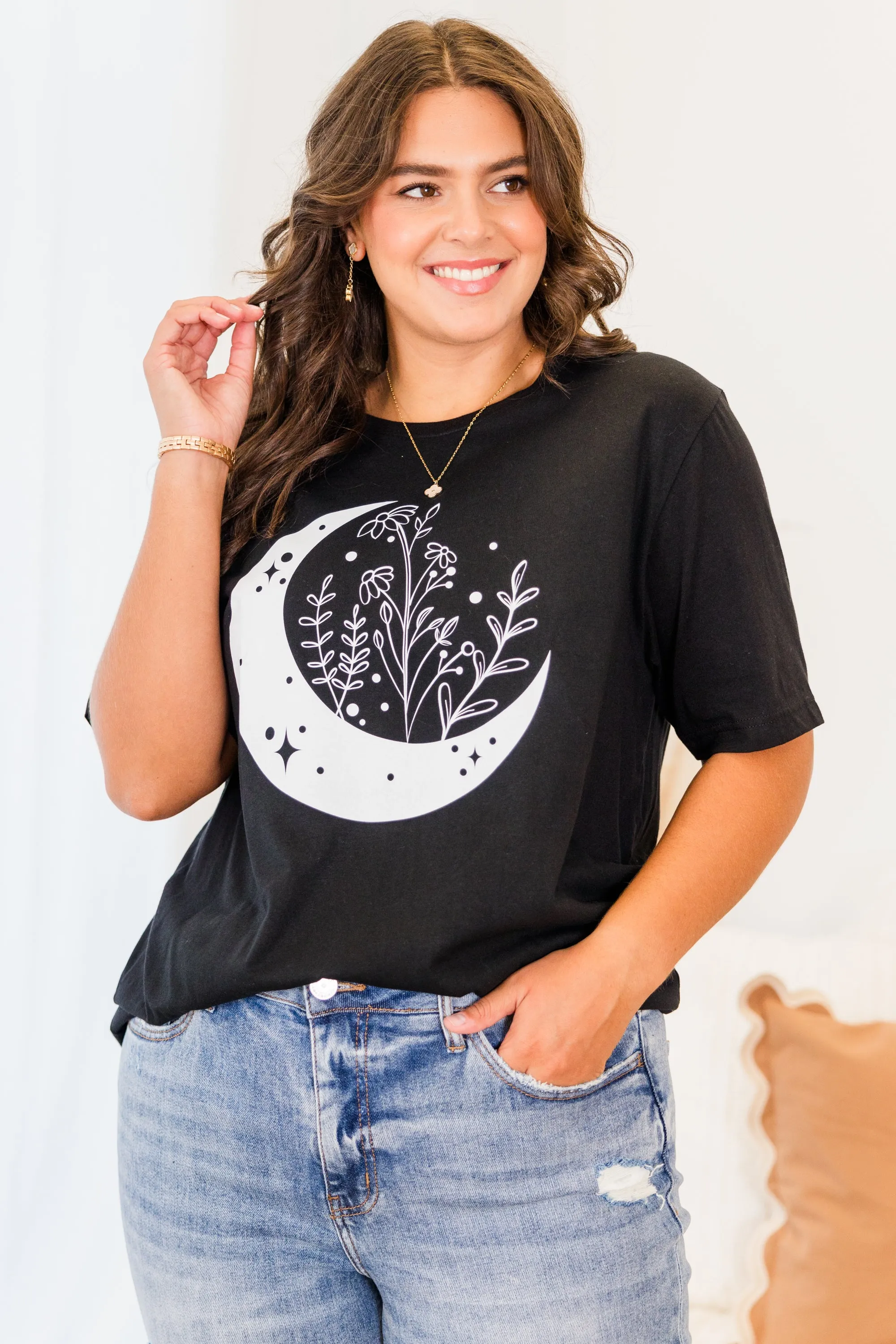 Moonlit Gardens Tee, Black