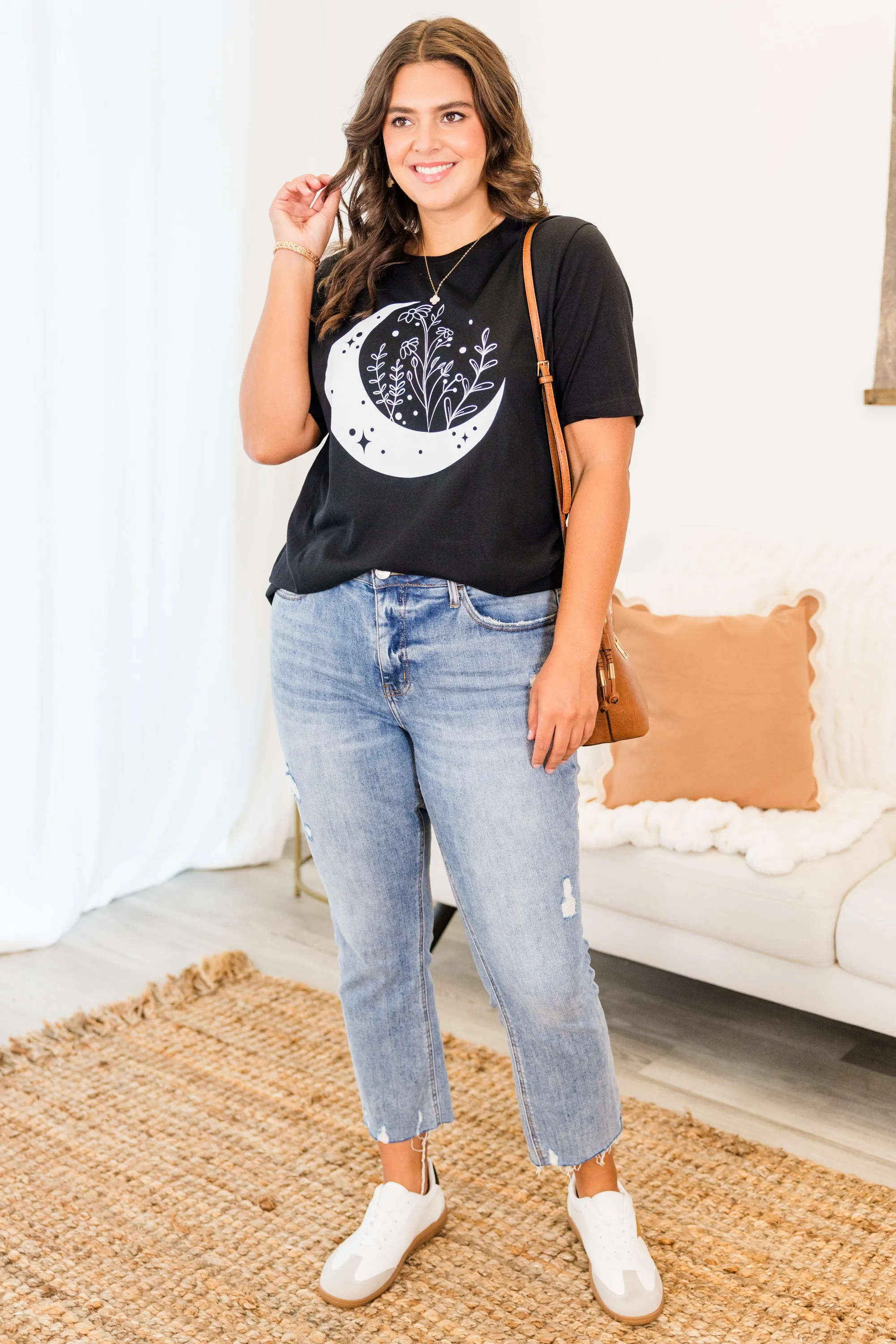 Moonlit Gardens Tee, Black