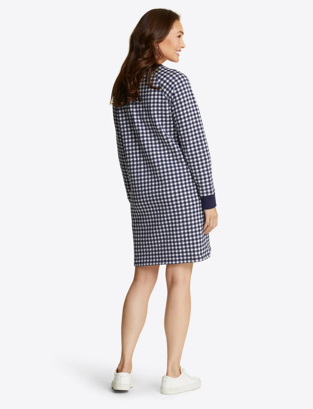 Natalie Sweatshirt Dress in Gingham