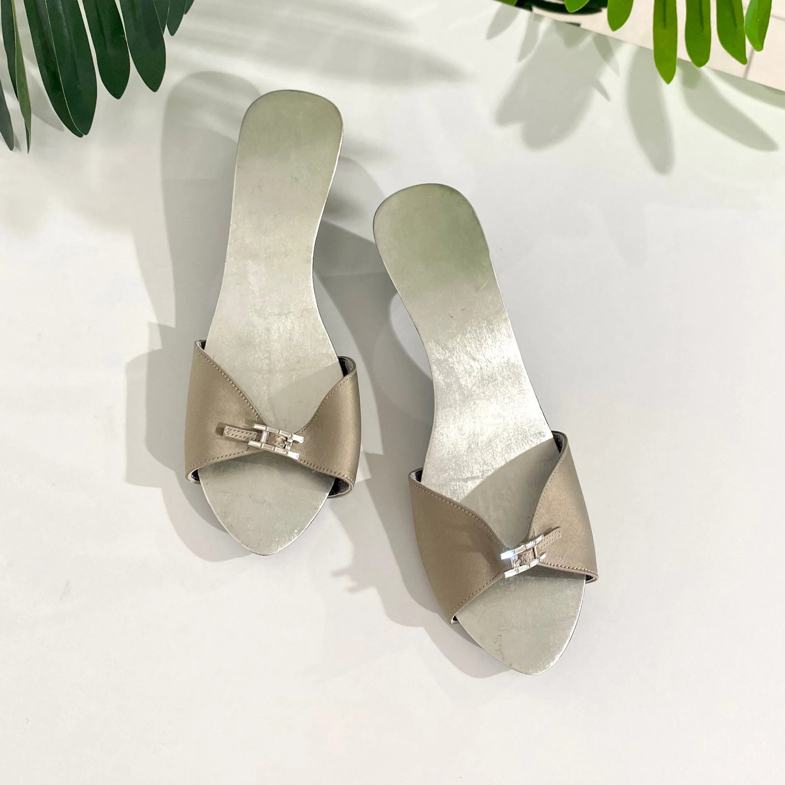 NEW Hermès Satin Sandals