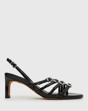 ODEN Buckle Strappy Heel Sandals