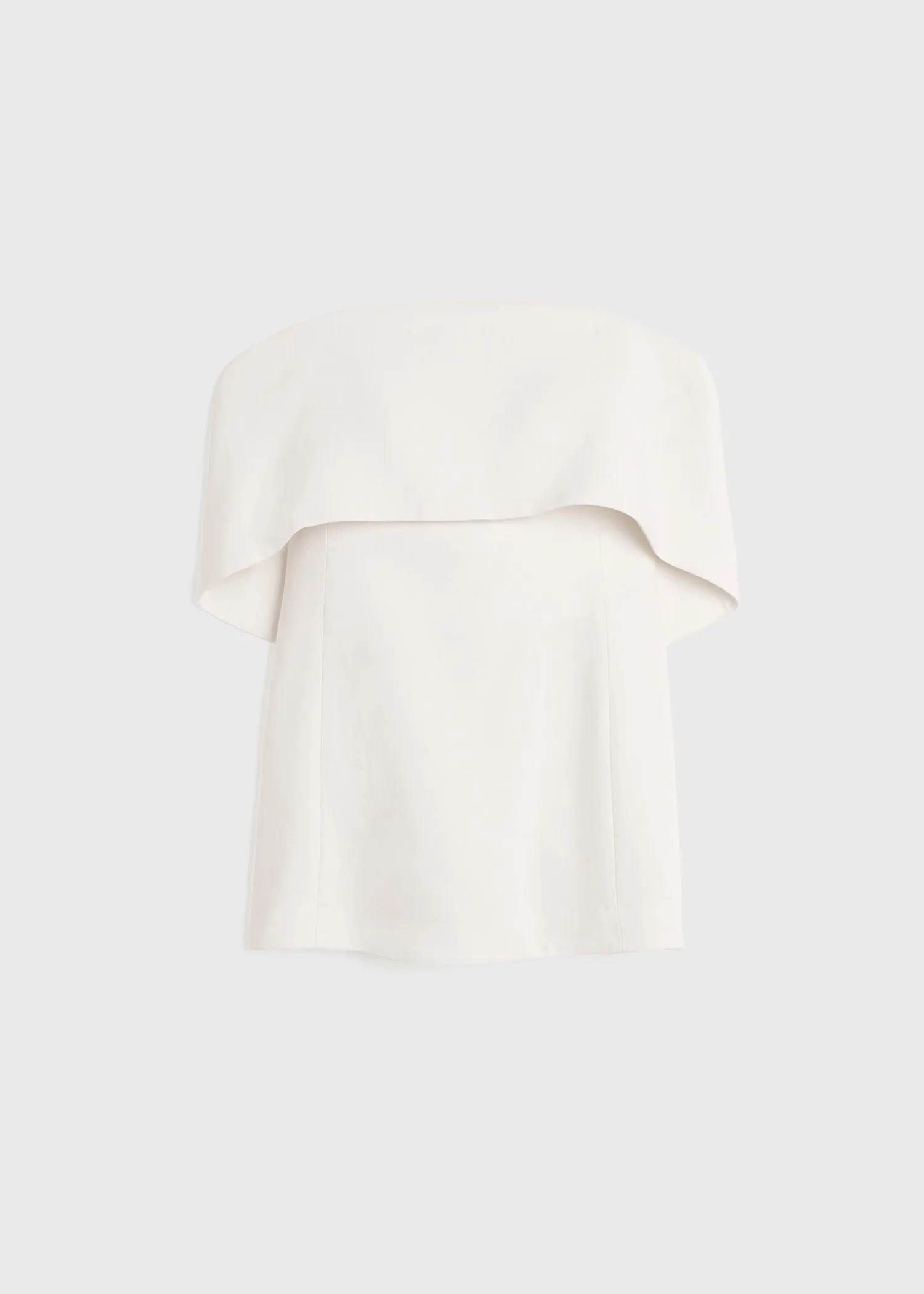 Off-shoulder evening top macadamia