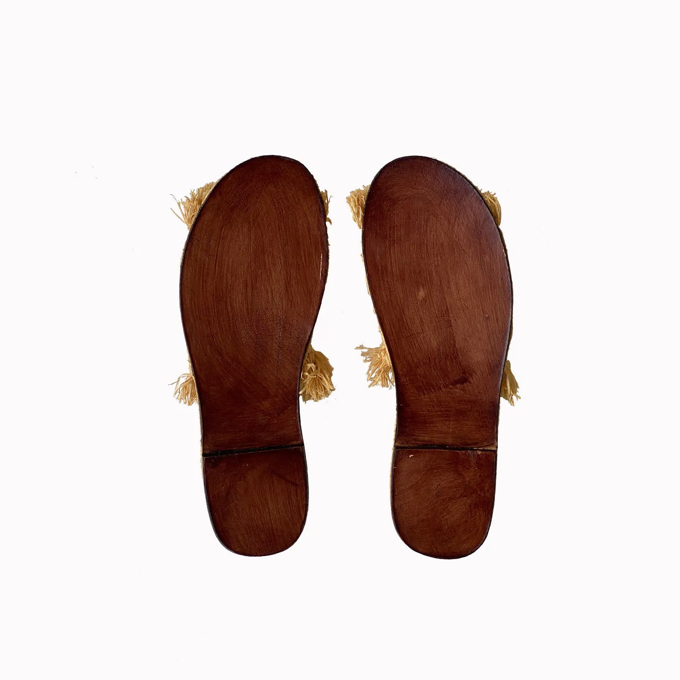 ONE STRAP NATURAL RAFFIA SANDAL