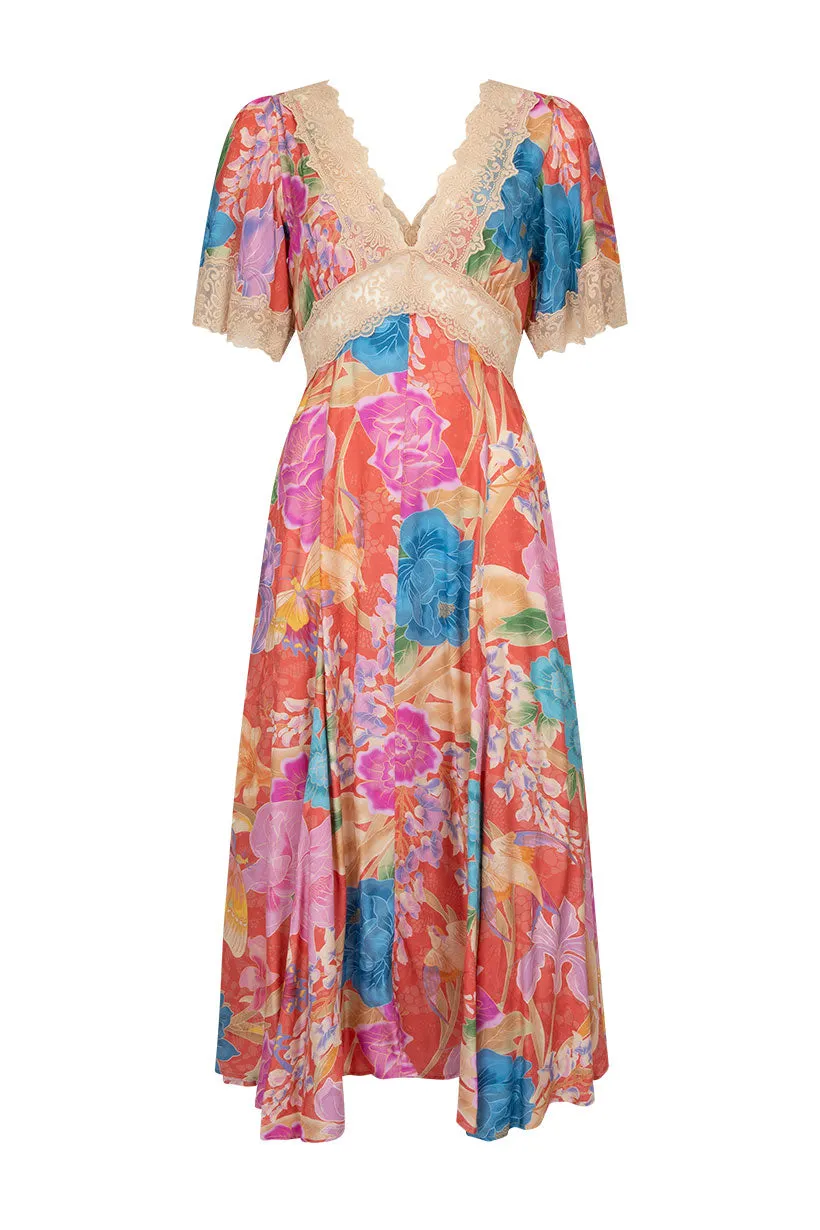 Painter's Garden Lace Maxi Dress