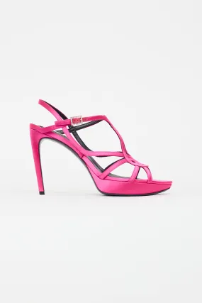 Pink Strappy Heeled Sandal