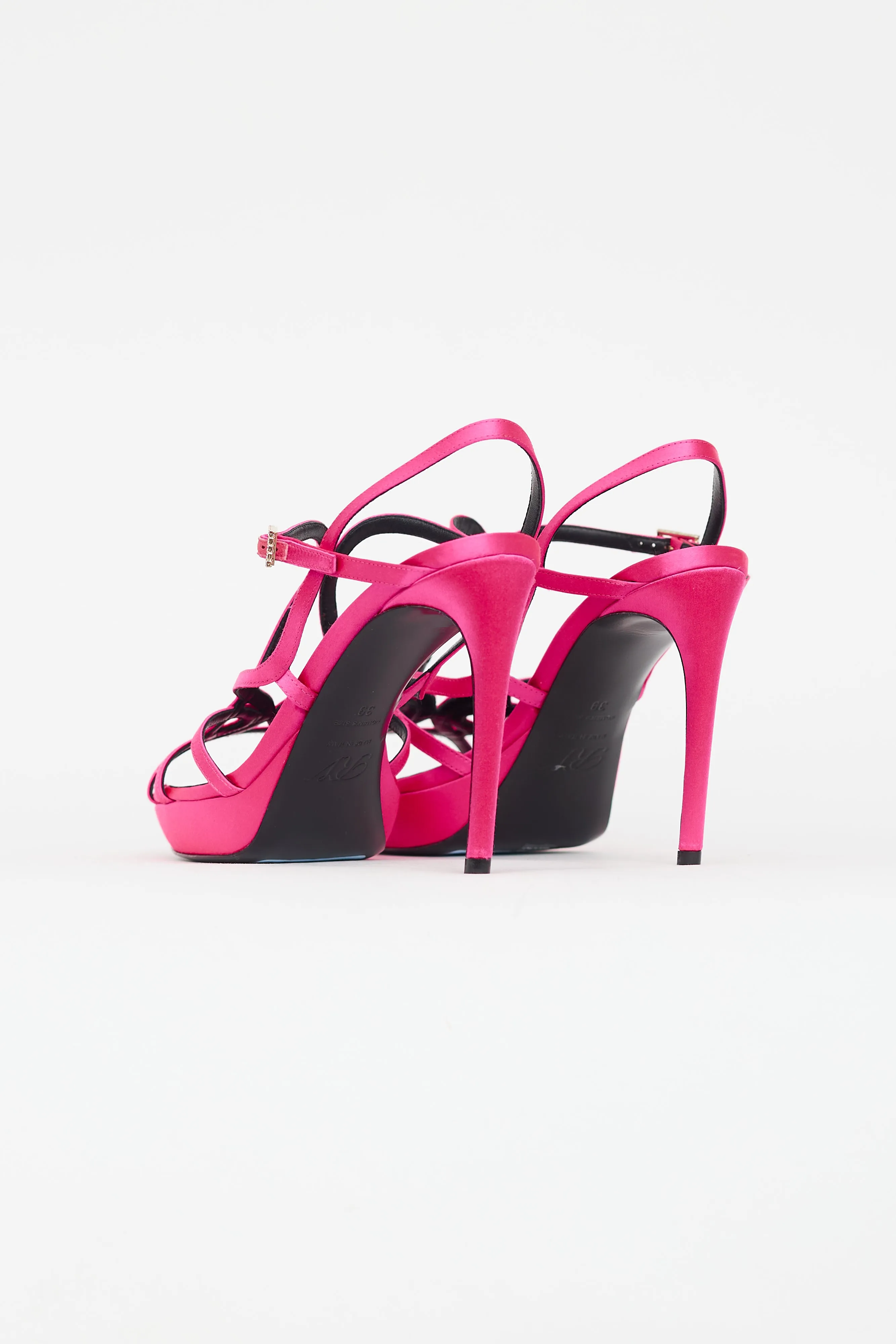 Pink Strappy Heeled Sandal