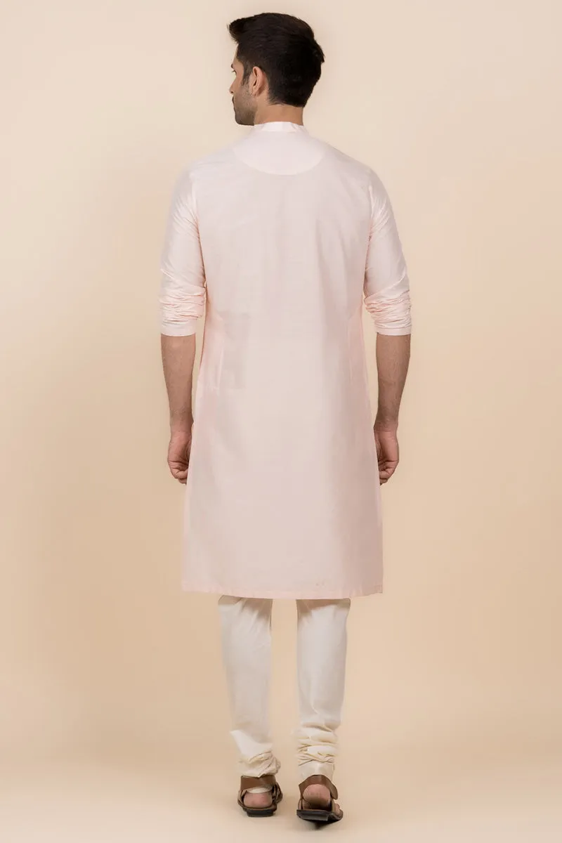 Pink Tonal Embroidered Kurta Set