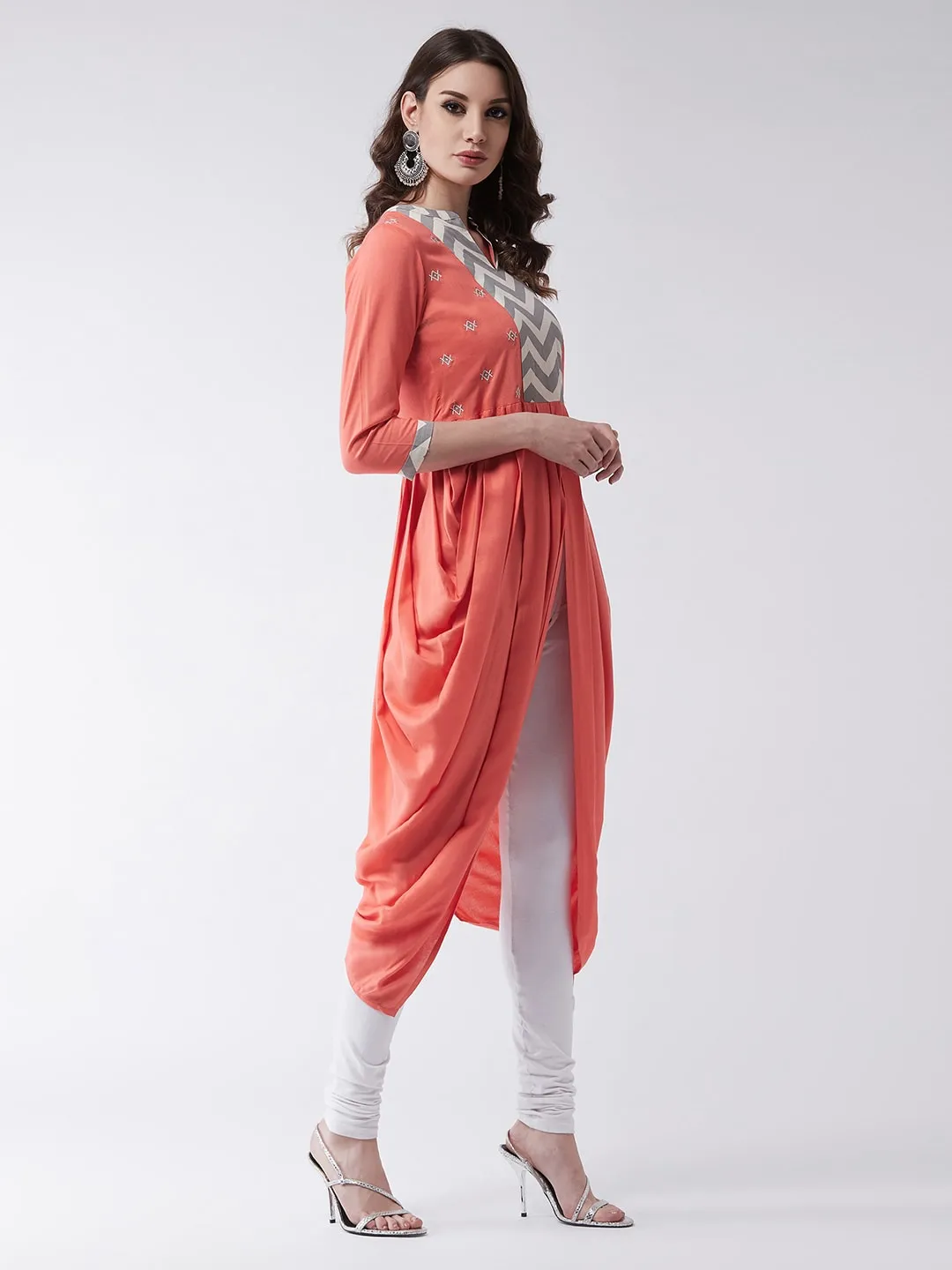 Printed Cowl Kurta