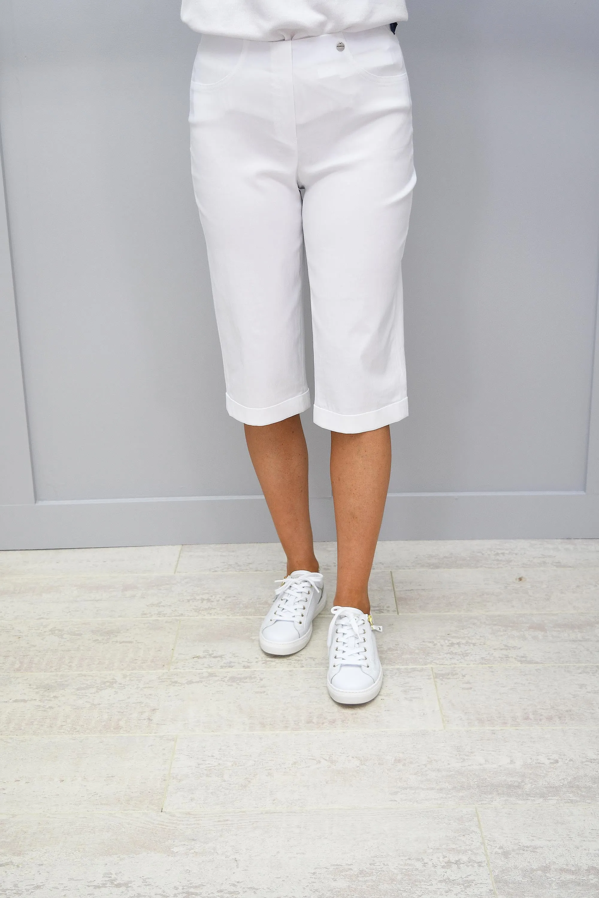 Robell Bella White Shorts - 51625 5499 10