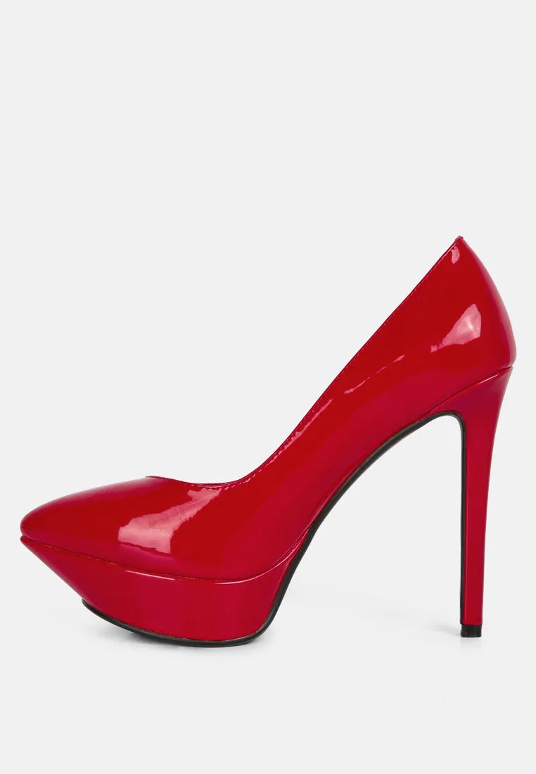 ROTHKO Red Platform Stiletto Pumps