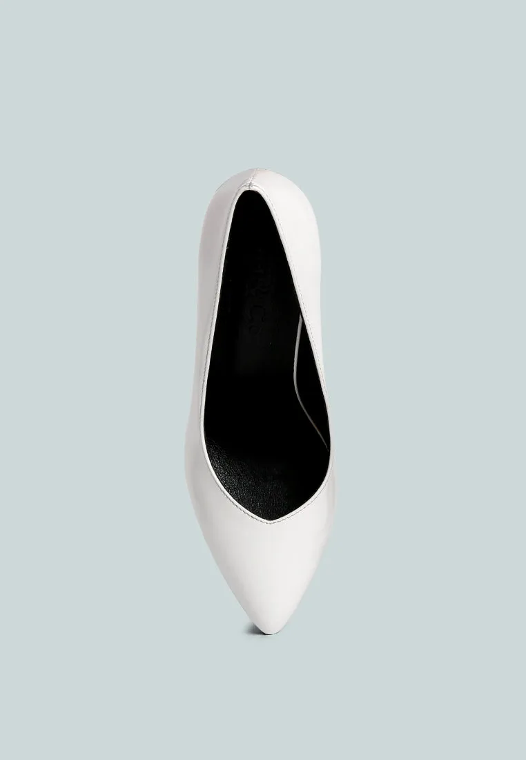 ROTHKO White Platform Stiletto Pumps