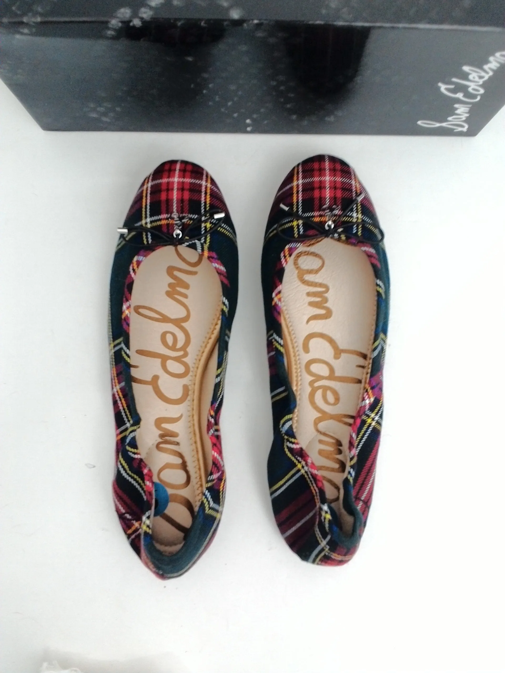 Sam Edelman Women's Felicia Red Plaid Flats Size 9 M