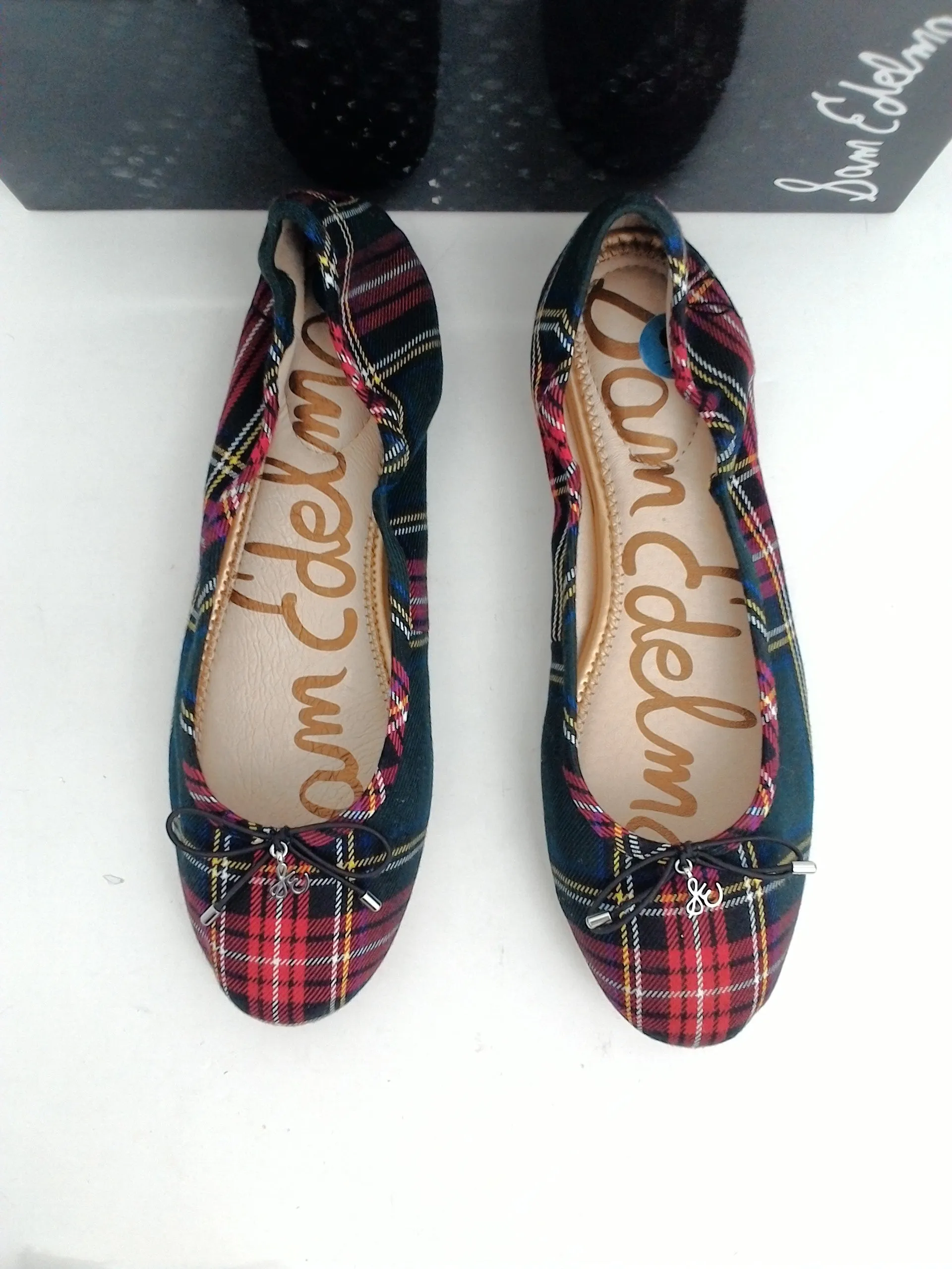 Sam Edelman Women's Felicia Red Plaid Flats Size 9 M