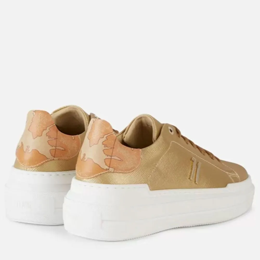 Scarpe Donna 1A Classe Alviero Martini Sneakers linea Precious City colore Oro Chiaro 0143