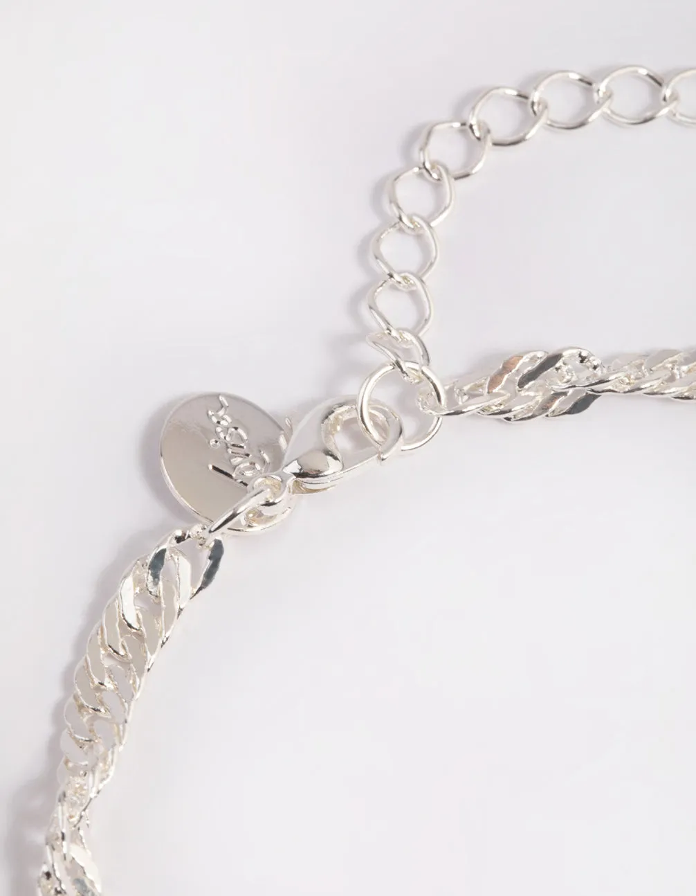 Silver Twisted Chain Anklet