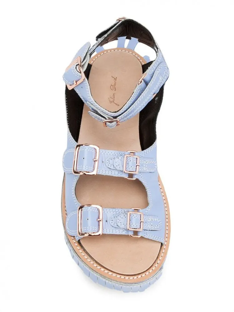 Strappy Platform Sandal (KLS-1601 LIGHT BLUE)