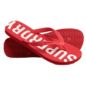 Superdry Mens Code Essential Flip Flop Risk Red