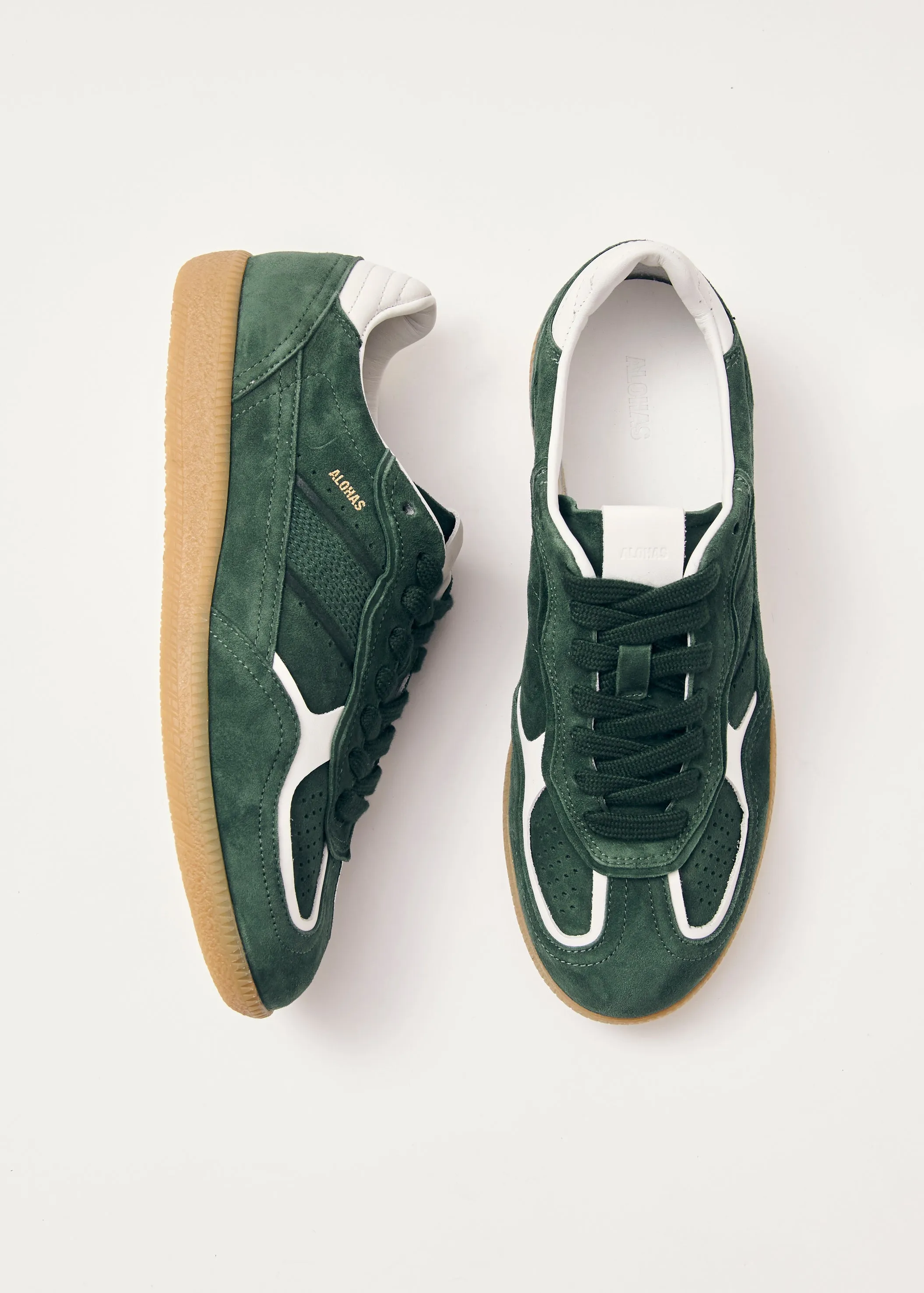 Tb.490 Rife Forest Green Leather Sneakers