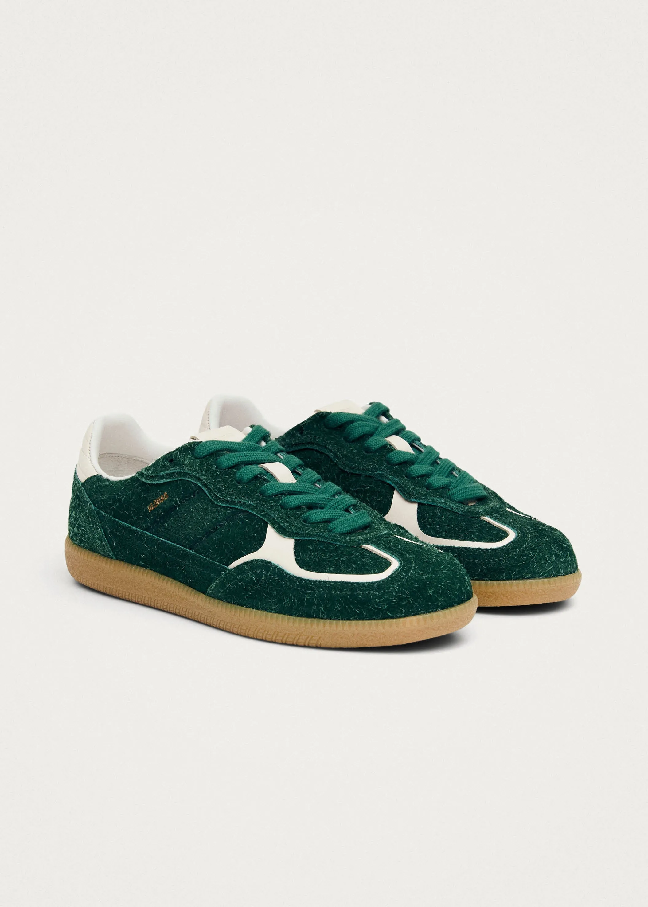 Tb.490 Rife Suede Fuzzy Green Leather Sneakers