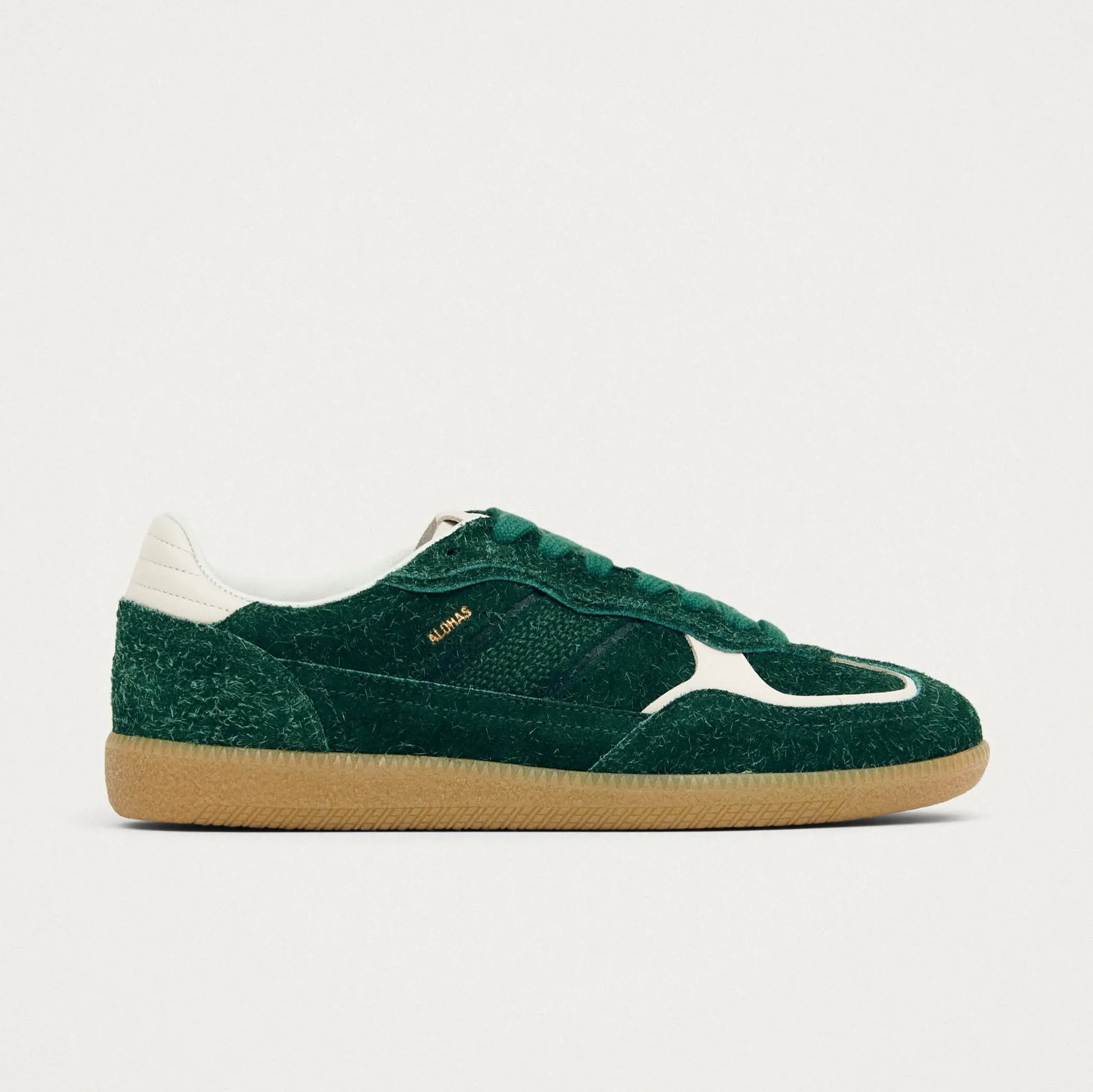 Tb.490 Rife Suede Fuzzy Green Leather Sneakers