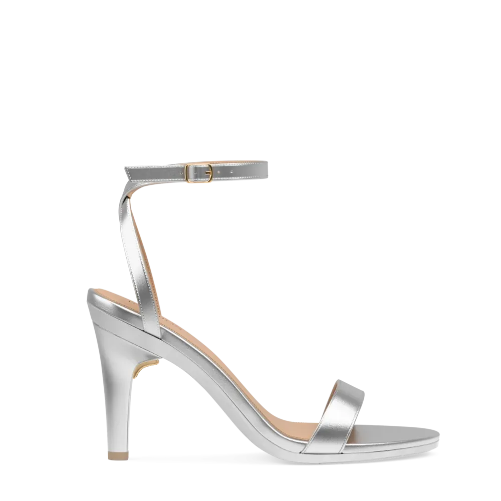 The Brenna - Matte Silver 4 Stiletto