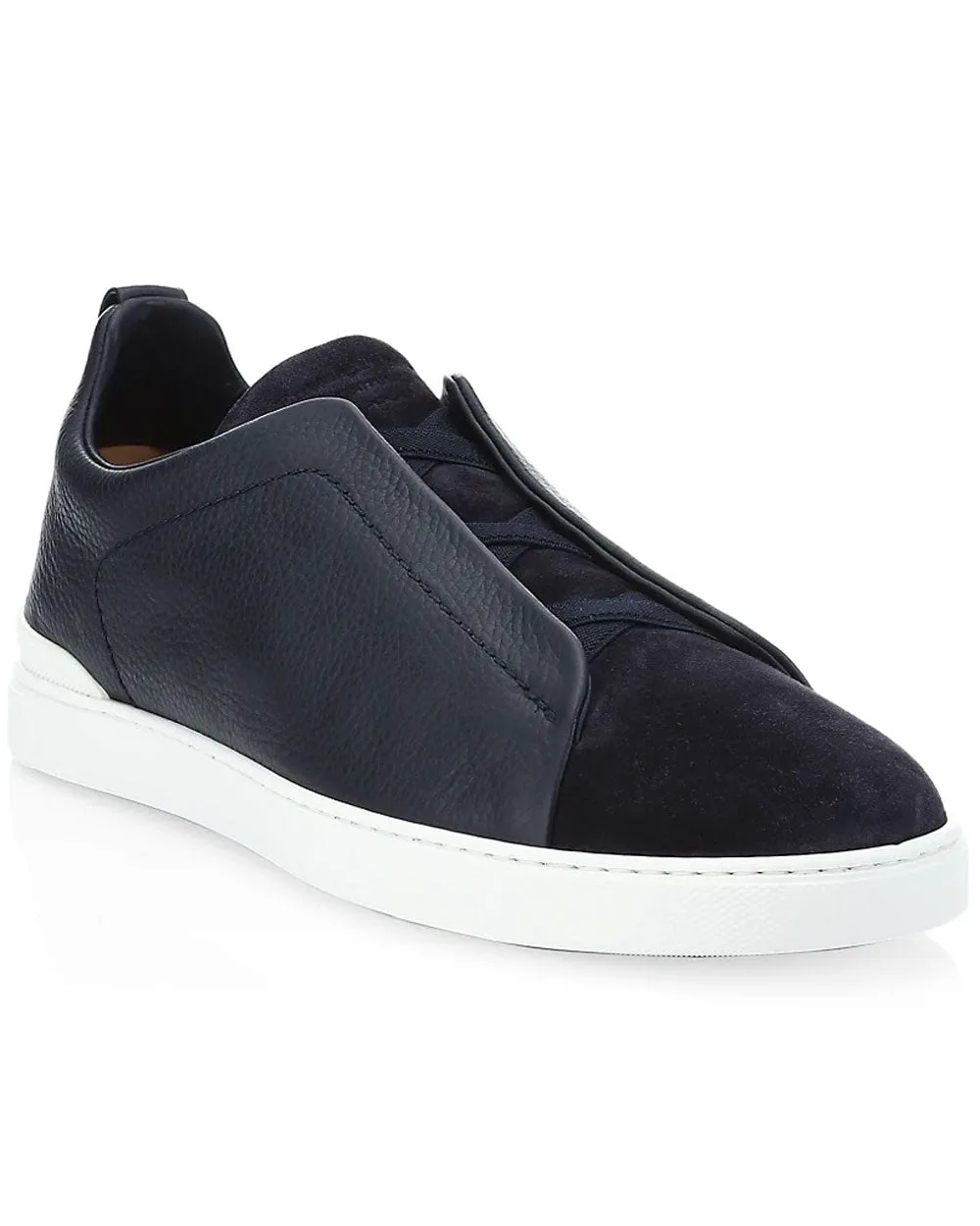 Triple Stitch Classic Sneaker in Navy