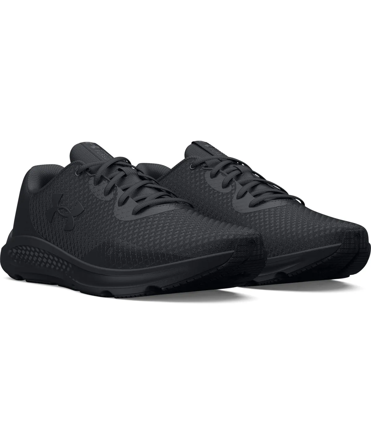 UA charged pursuit 3 trainers | Black/Black/White