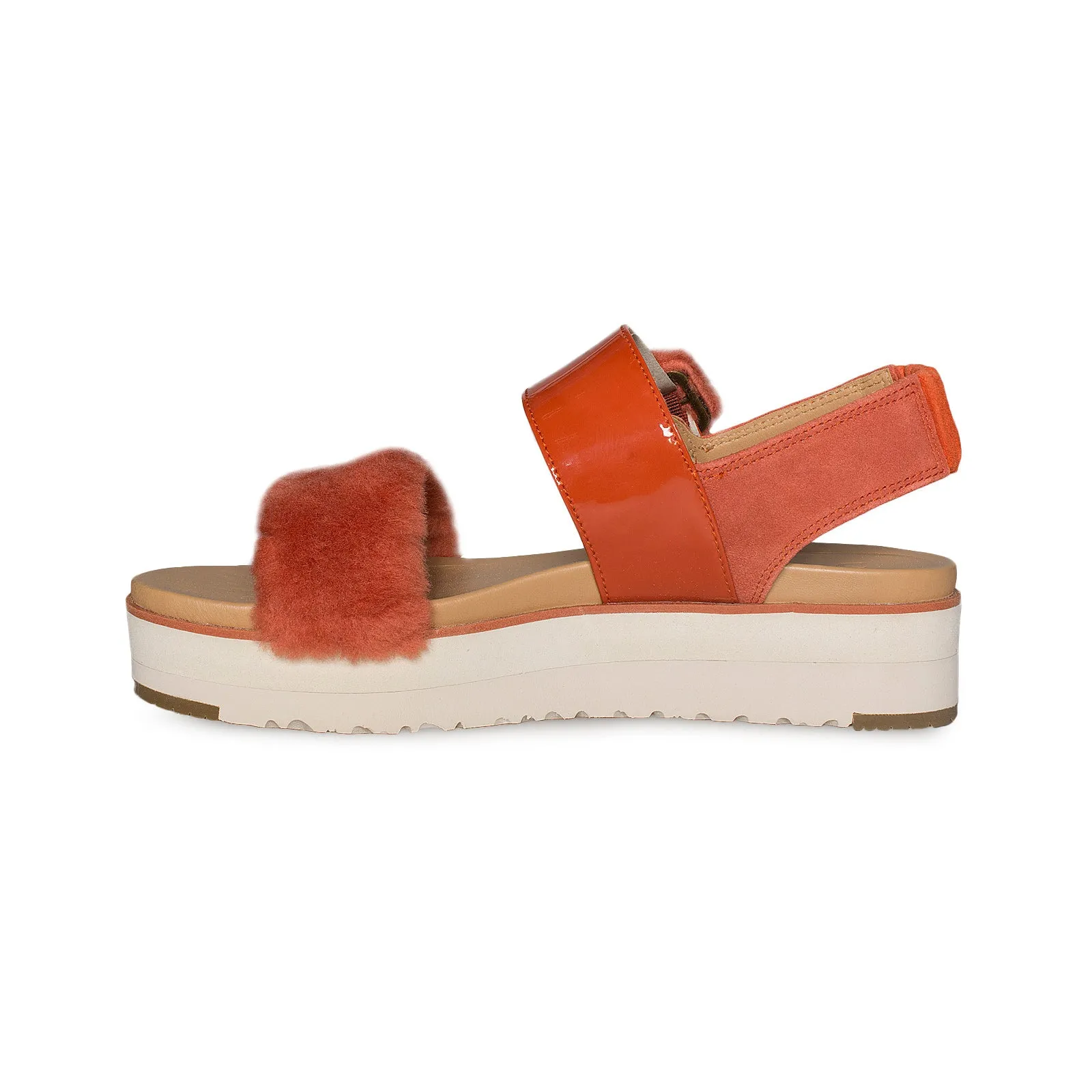 UGG Le Fluff Red Rock Sandals - Women's