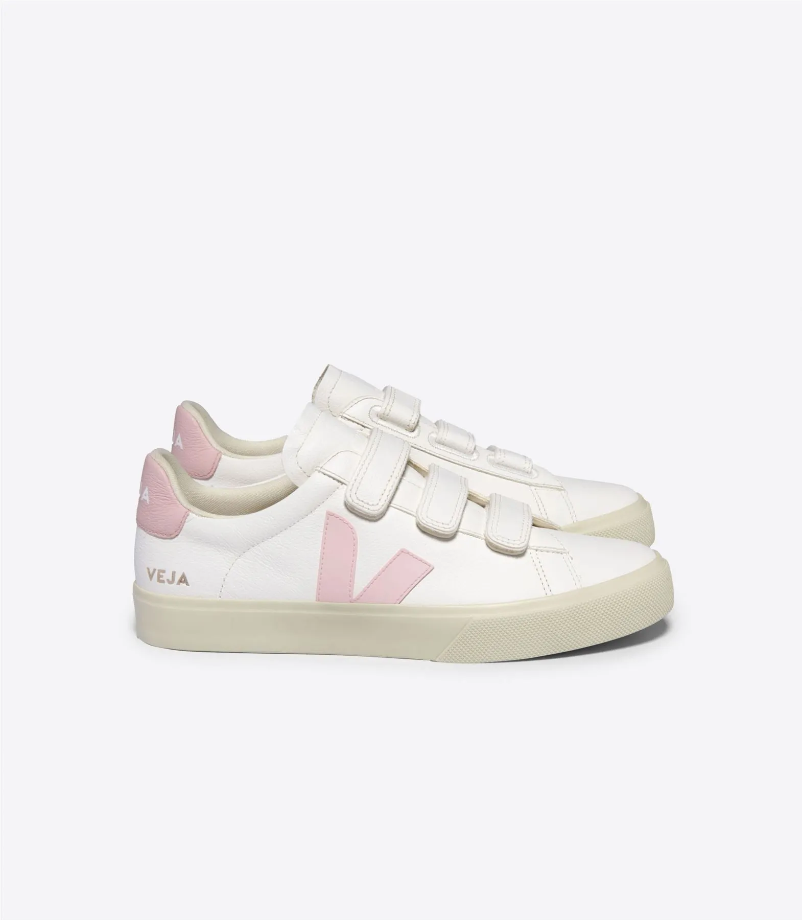 Veja Recife Leather Women's White/Pink Trainers