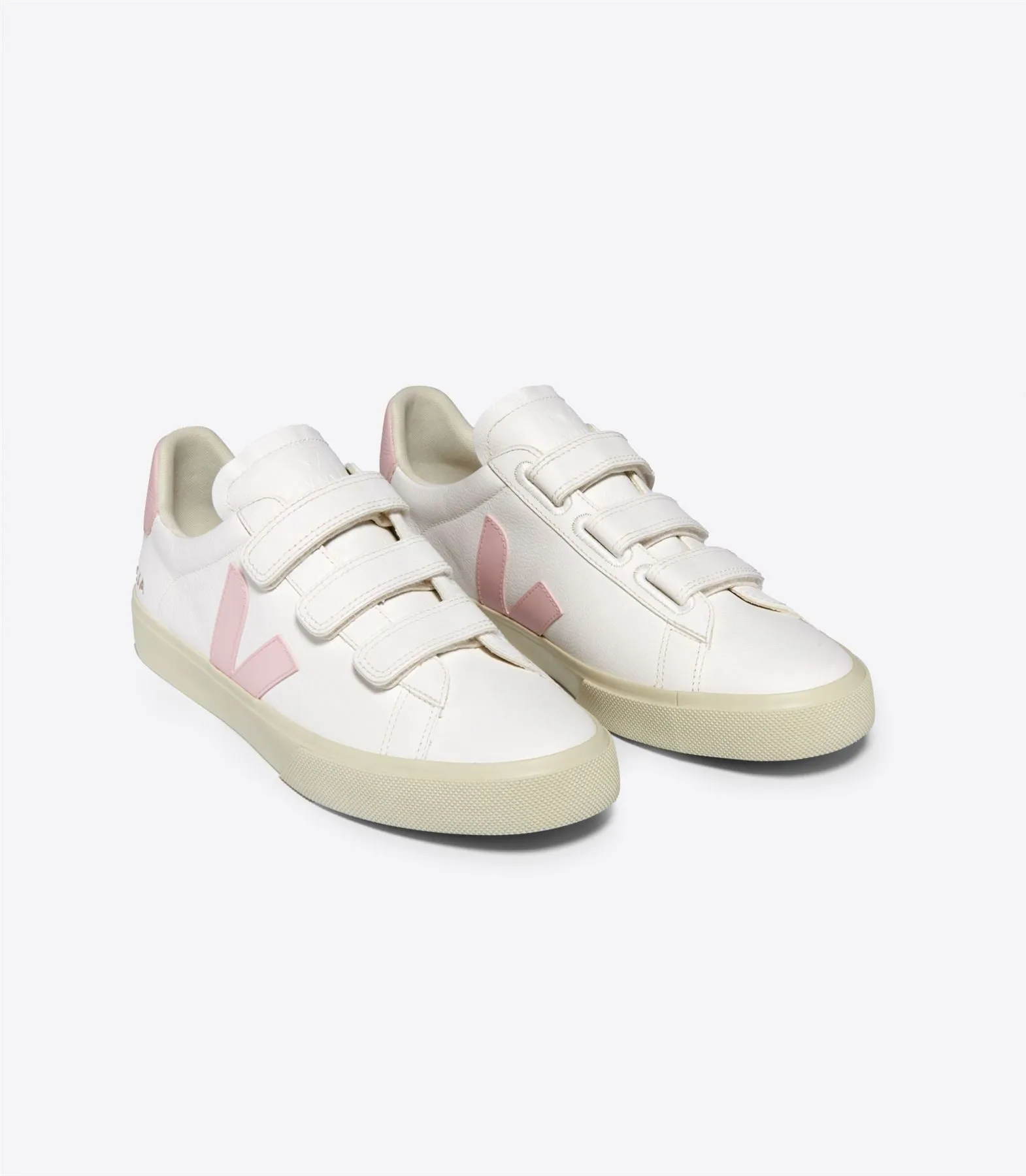 Veja Recife Leather Women's White/Pink Trainers