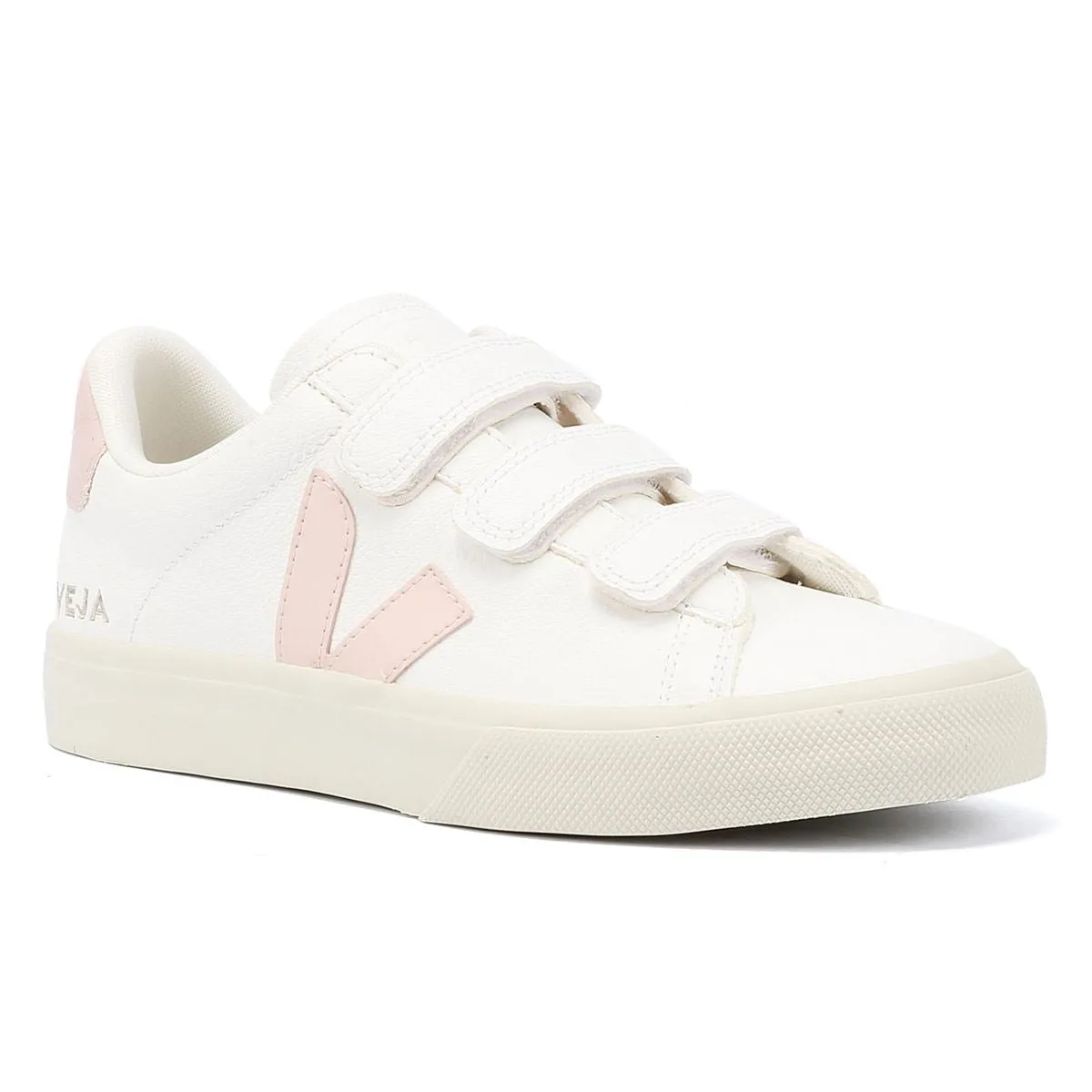 Veja Recife Leather Women's White/Pink Trainers