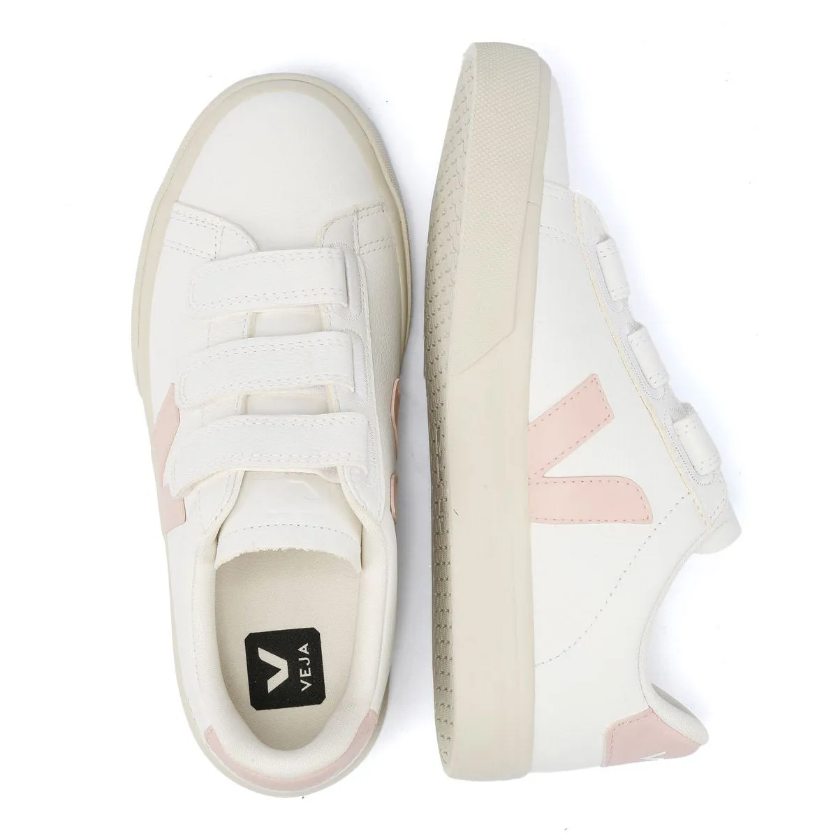 Veja Recife Leather Women's White/Pink Trainers