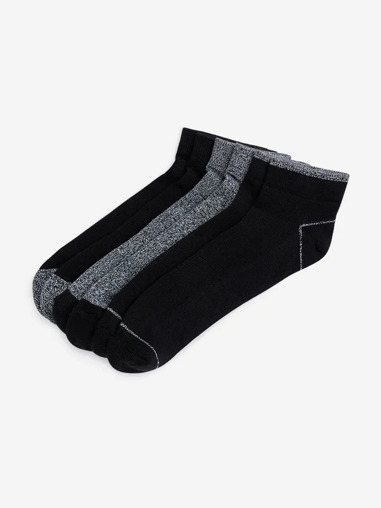 WES Lounge Black Trainer Socks -Pack of 3